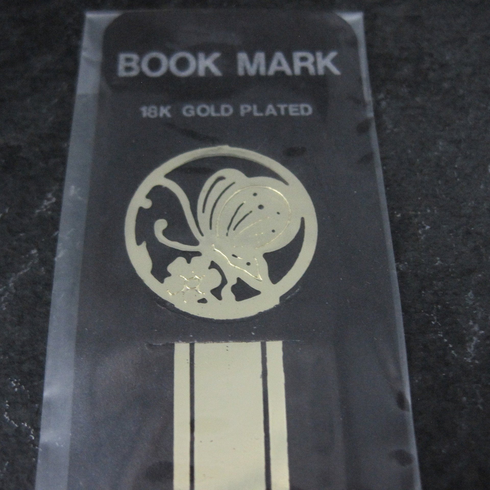 Vintage 18K Gold Plated Butterfly Bookmark