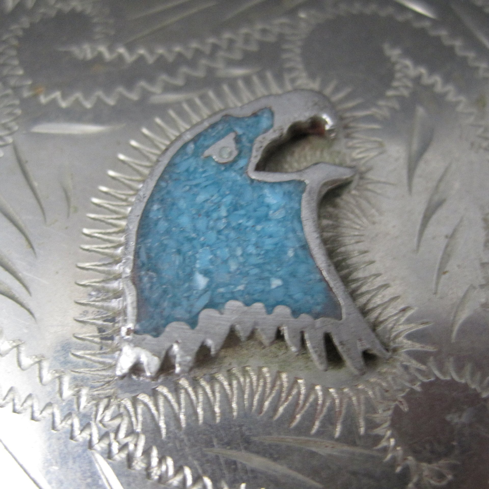 Vintage Southwestern Eagle Head Belt Buckle