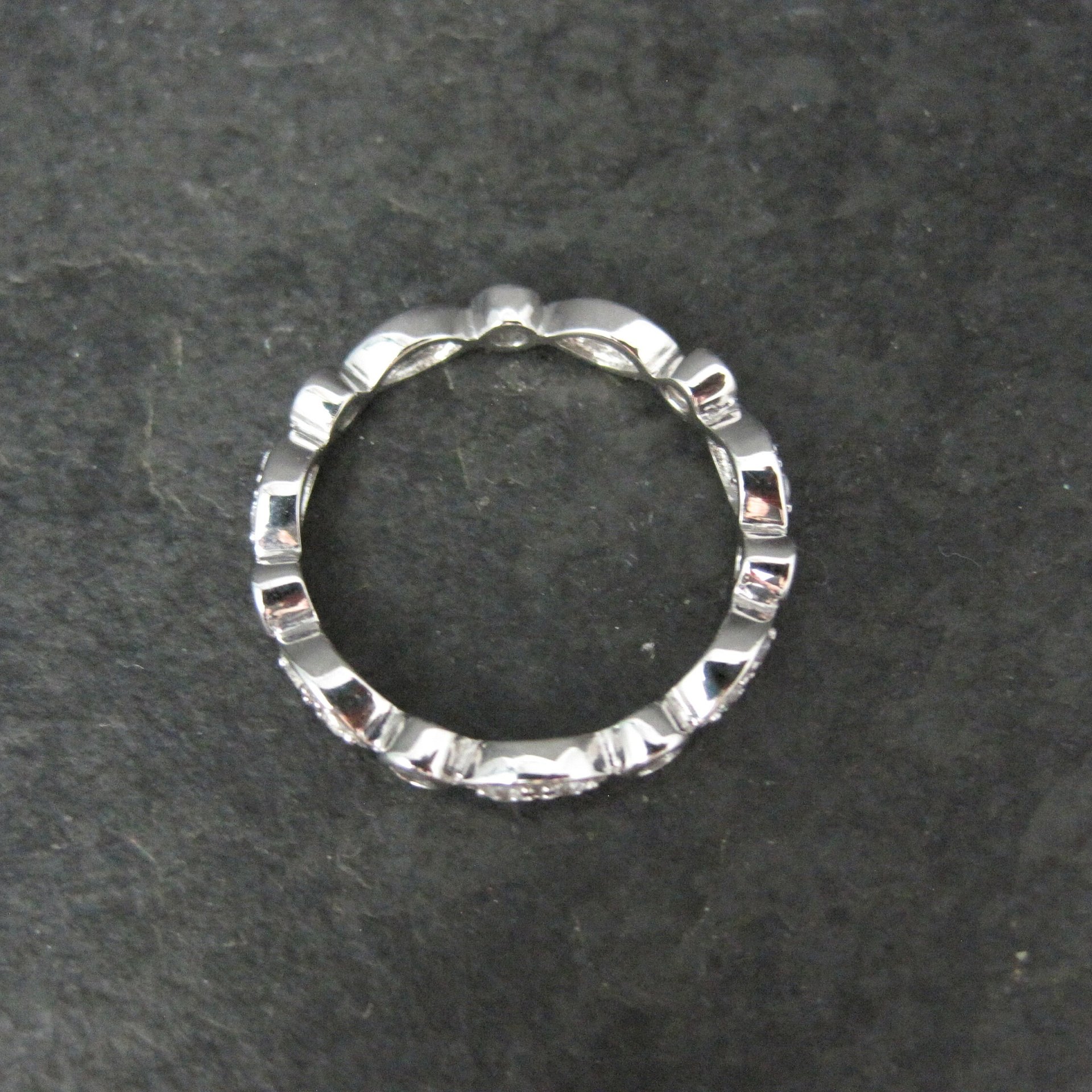 Sterling Silver Cz Eternity Ring Size 7