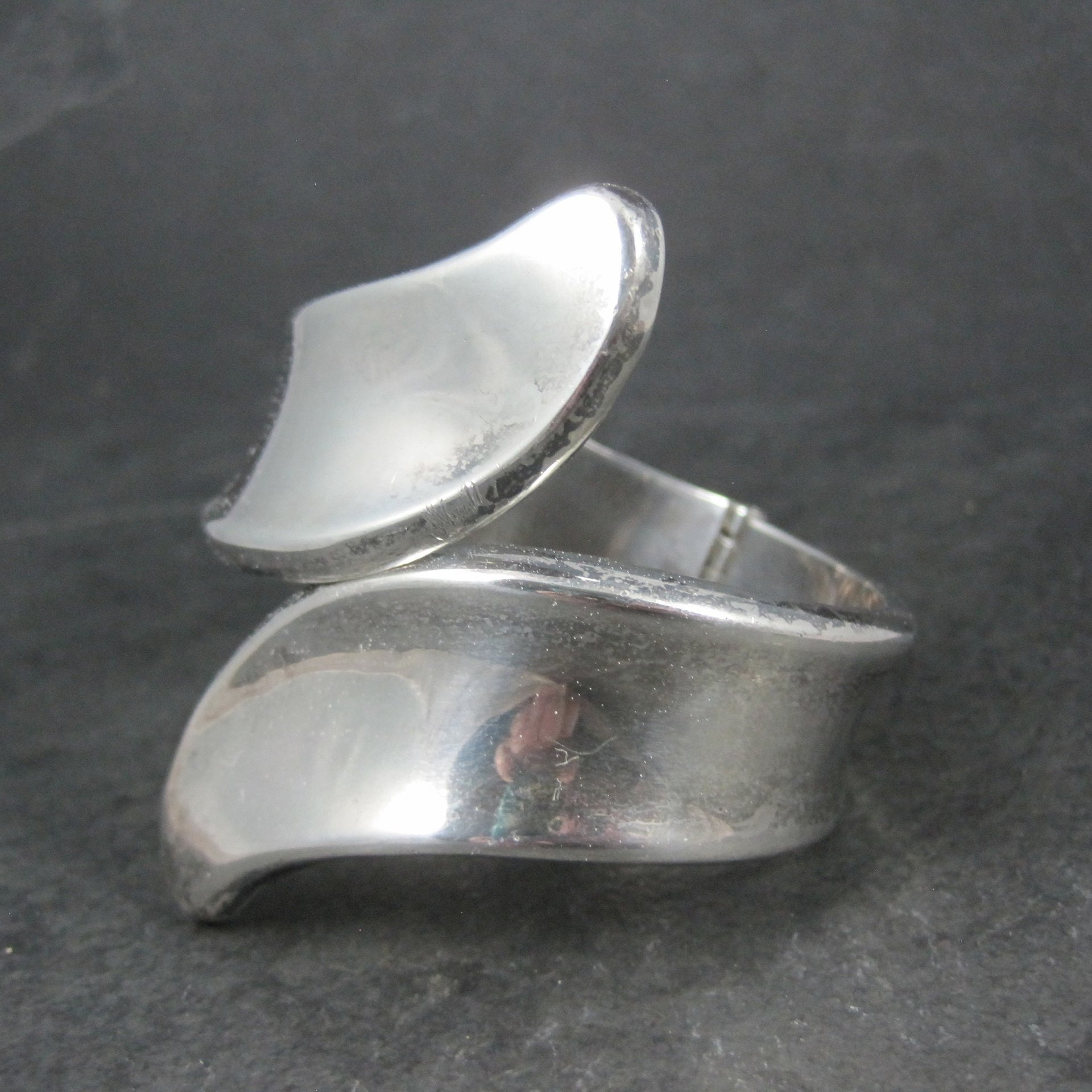 Vintage Mexican Sterling Clamper Bracelet 6 Inches