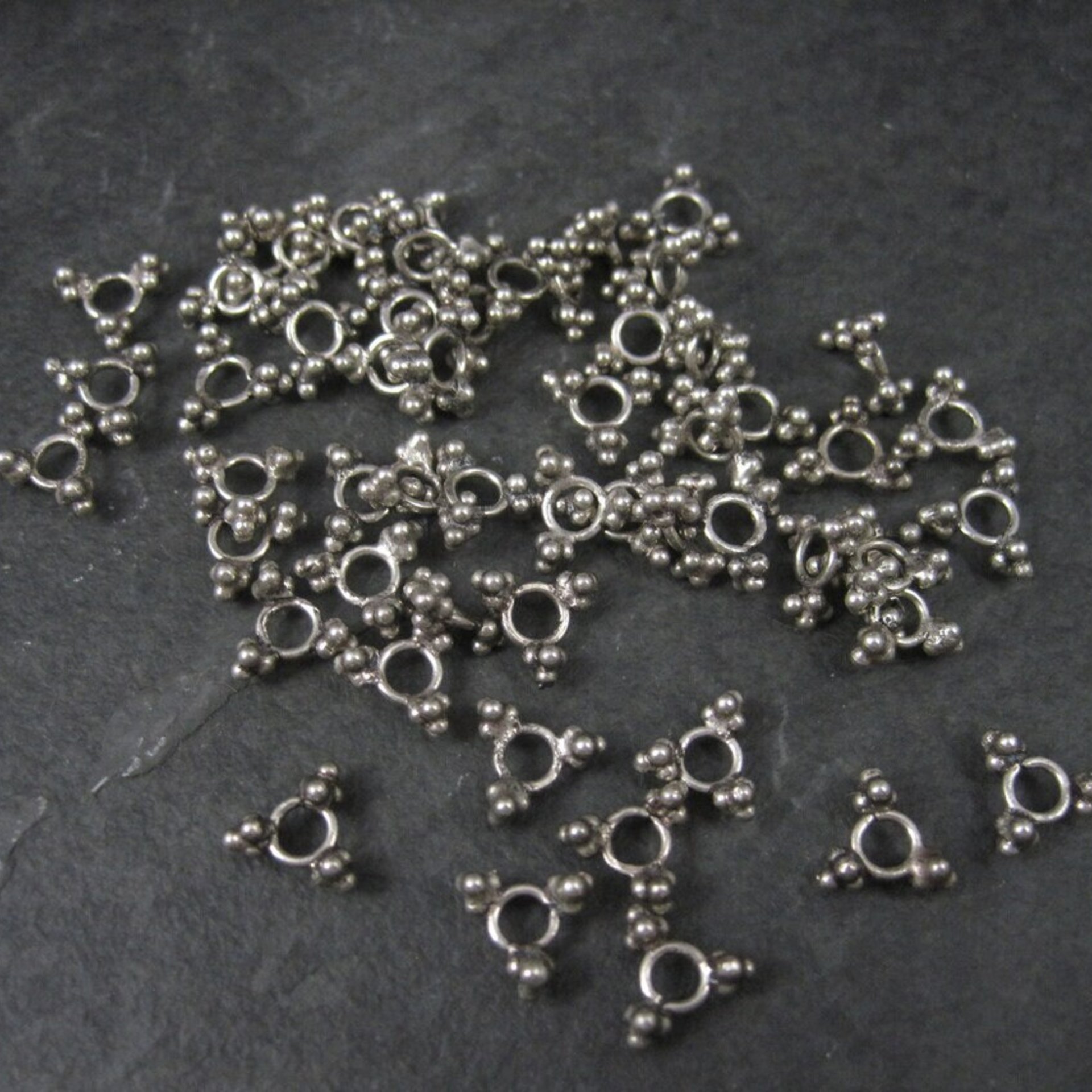 Wholesale Antiqued Sterling Silver Beads 8x5mm Triangle Rondelle 226Pcs