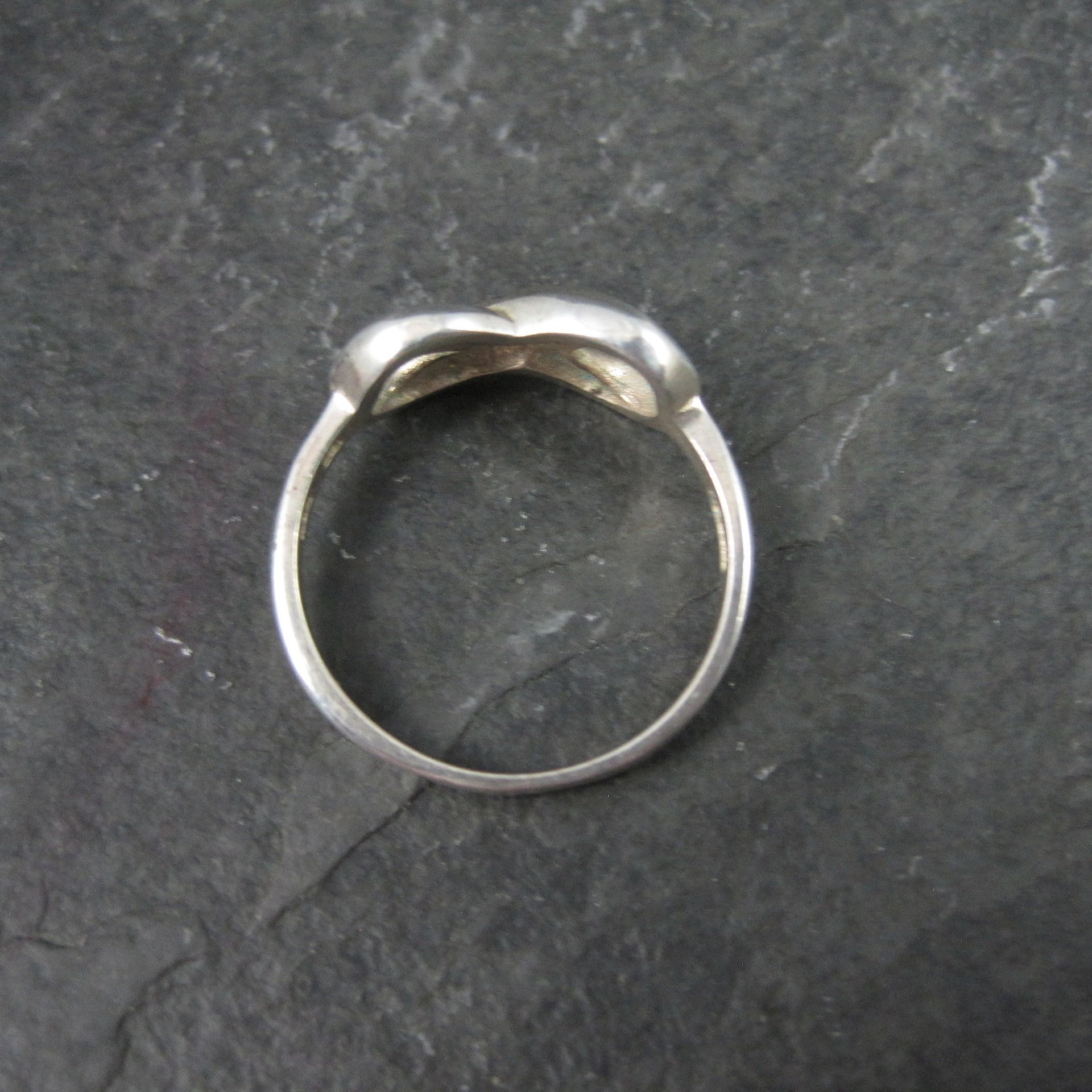 Vintage Italian Sterling Silver Infinity Ring NOS Sizes 5.5 and 6