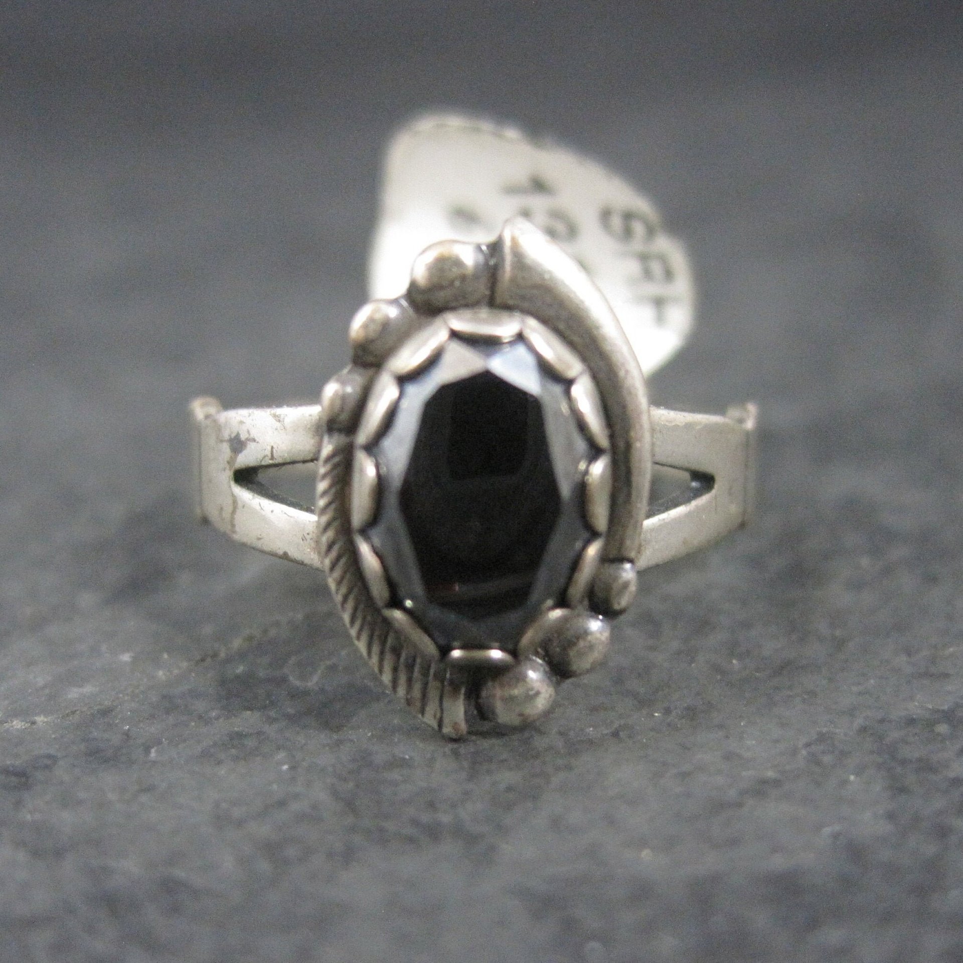 Vintage Southwestern Sterling Hematite Ring