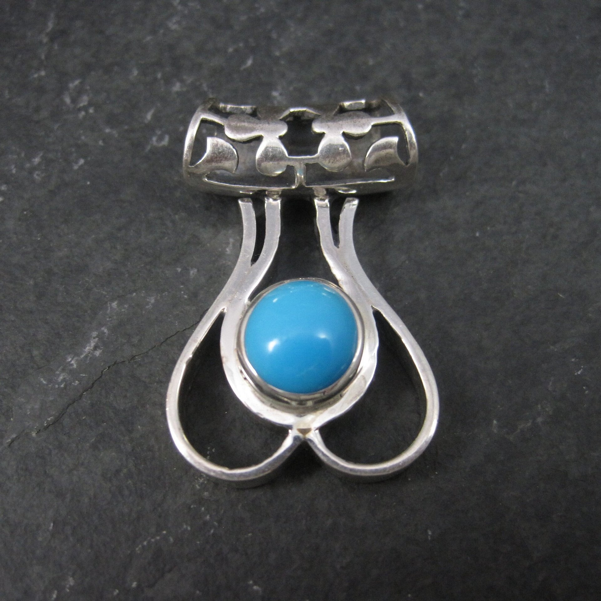 Sterling Sleeping Beauty Turquoise Pendant