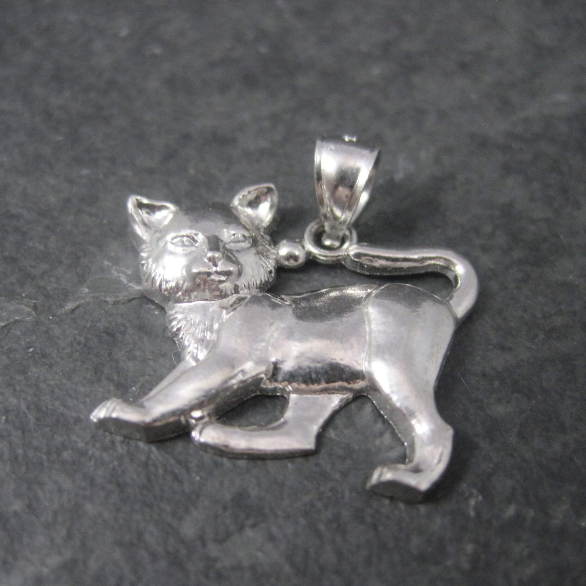 Vintage Sterling Cat Pendant