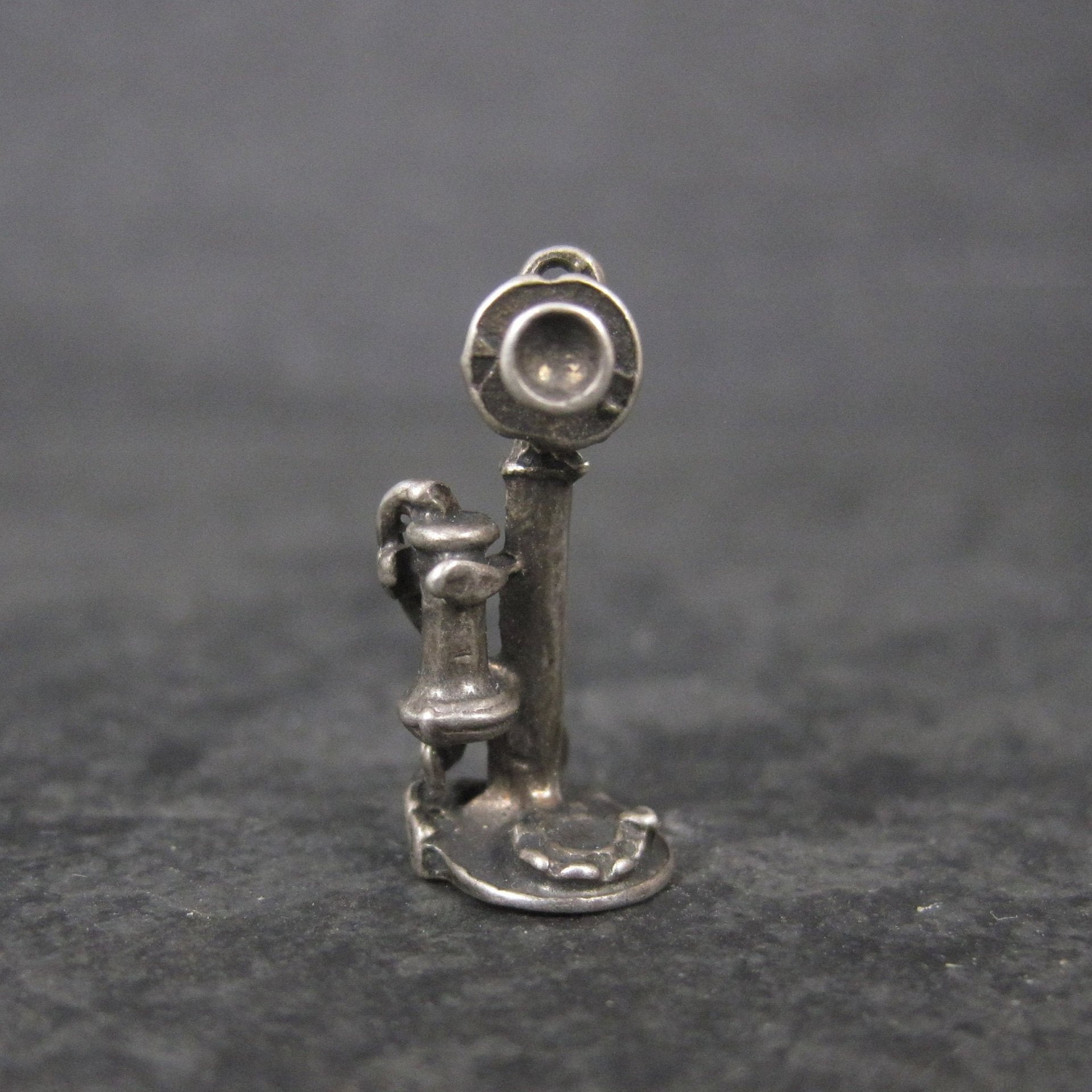 Sterling Antique Telephone Charm