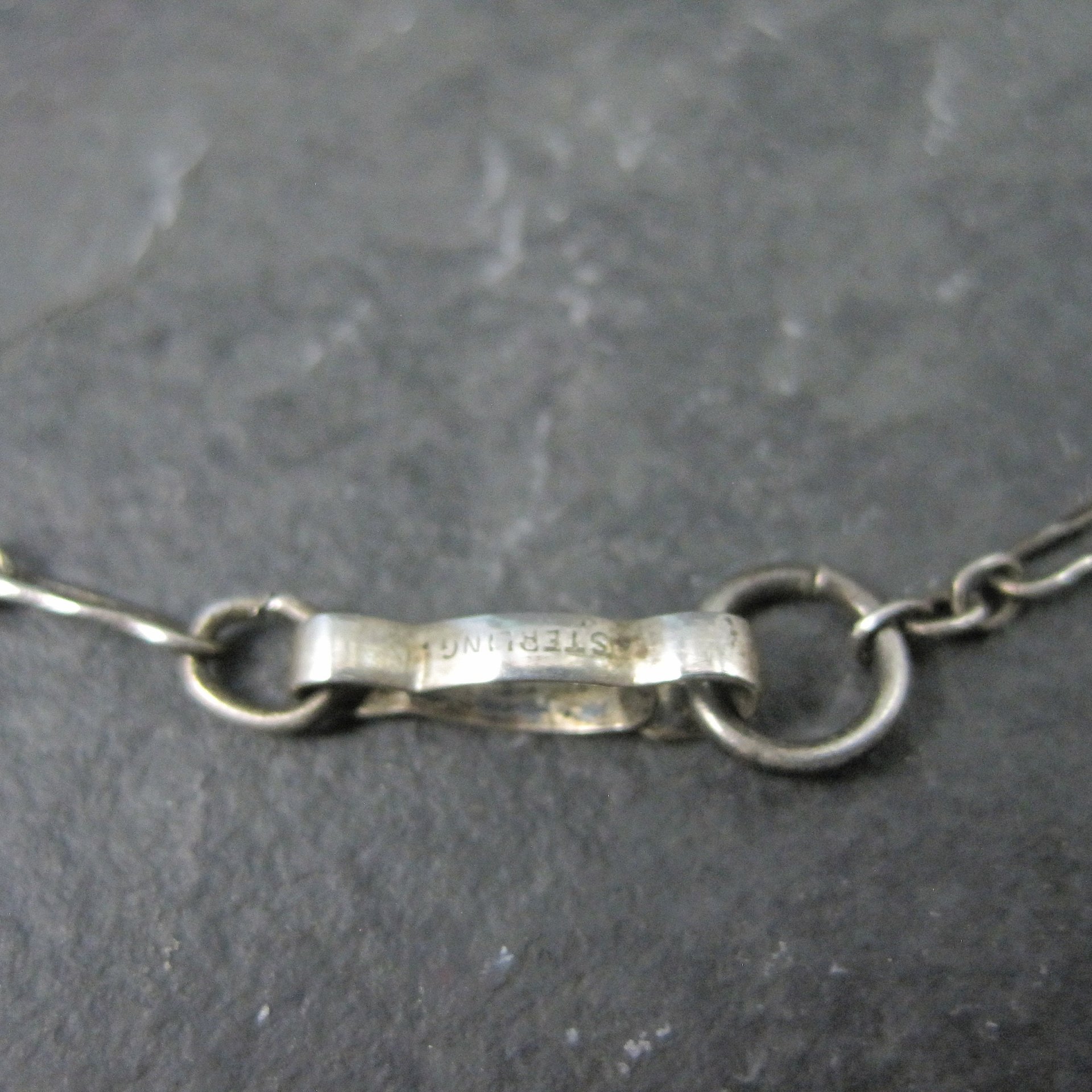 Dainty Sterling Paper Clip Chain Bracelet 7.25 Inches