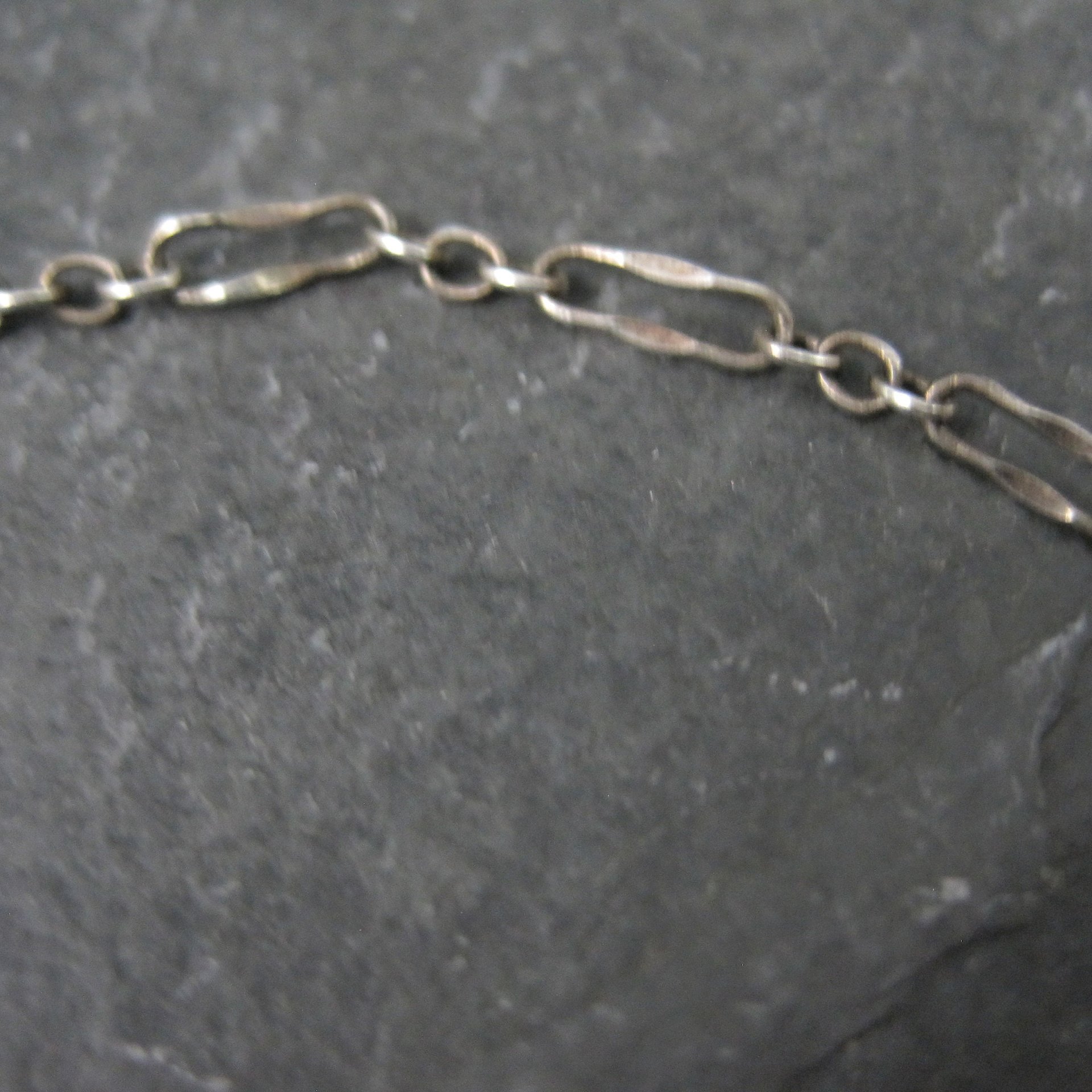 Dainty Sterling Paper Clip Chain Bracelet 7.25 Inches