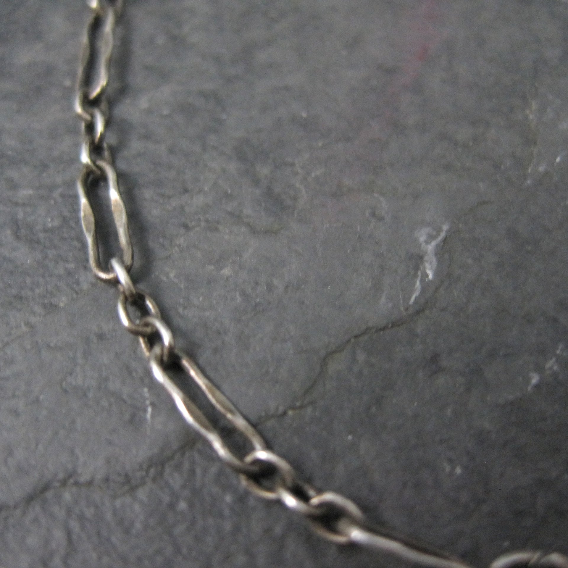 Dainty Sterling Paper Clip Chain Bracelet 7.25 Inches