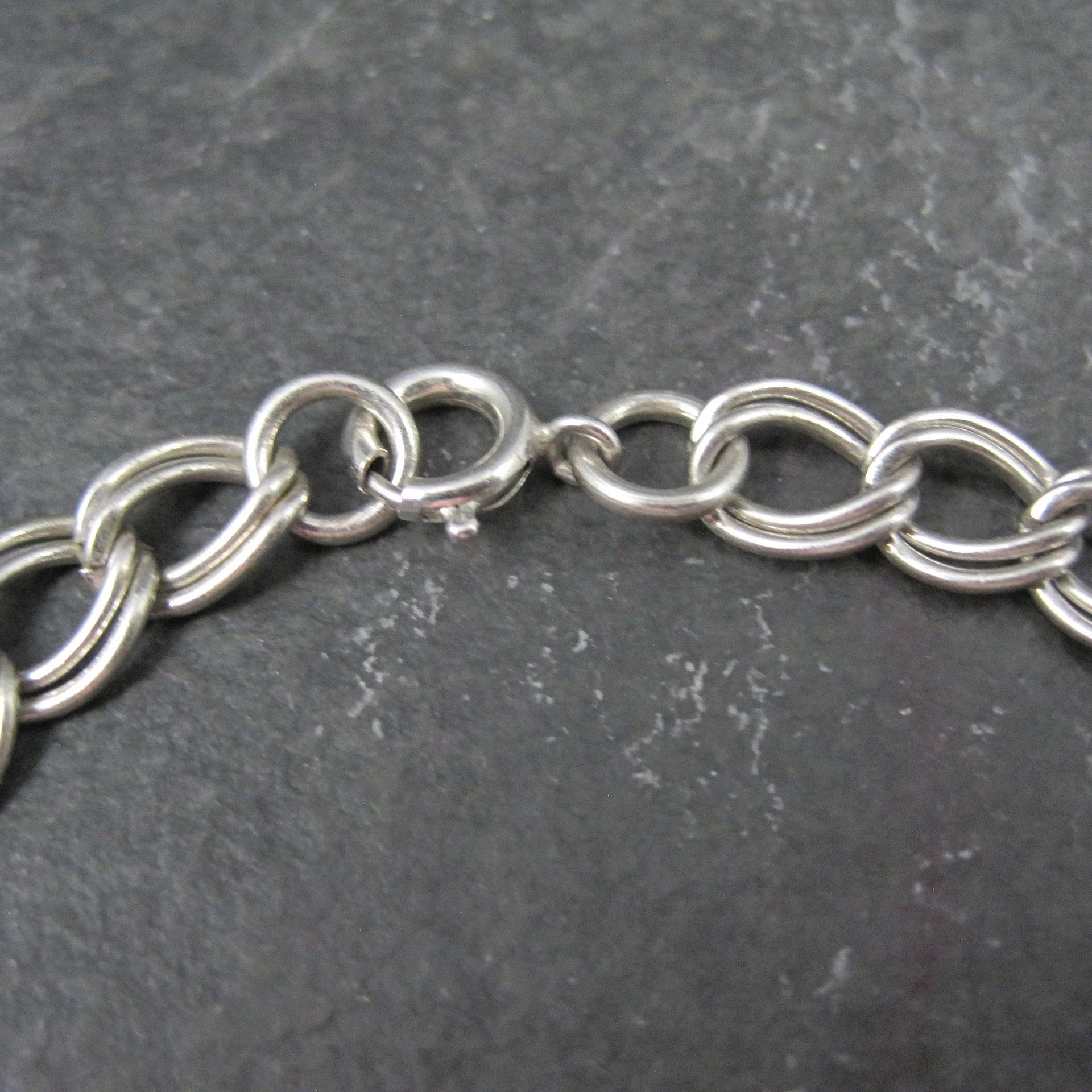 Vintage Sterling Charm Bracelet Chain 7 Inches