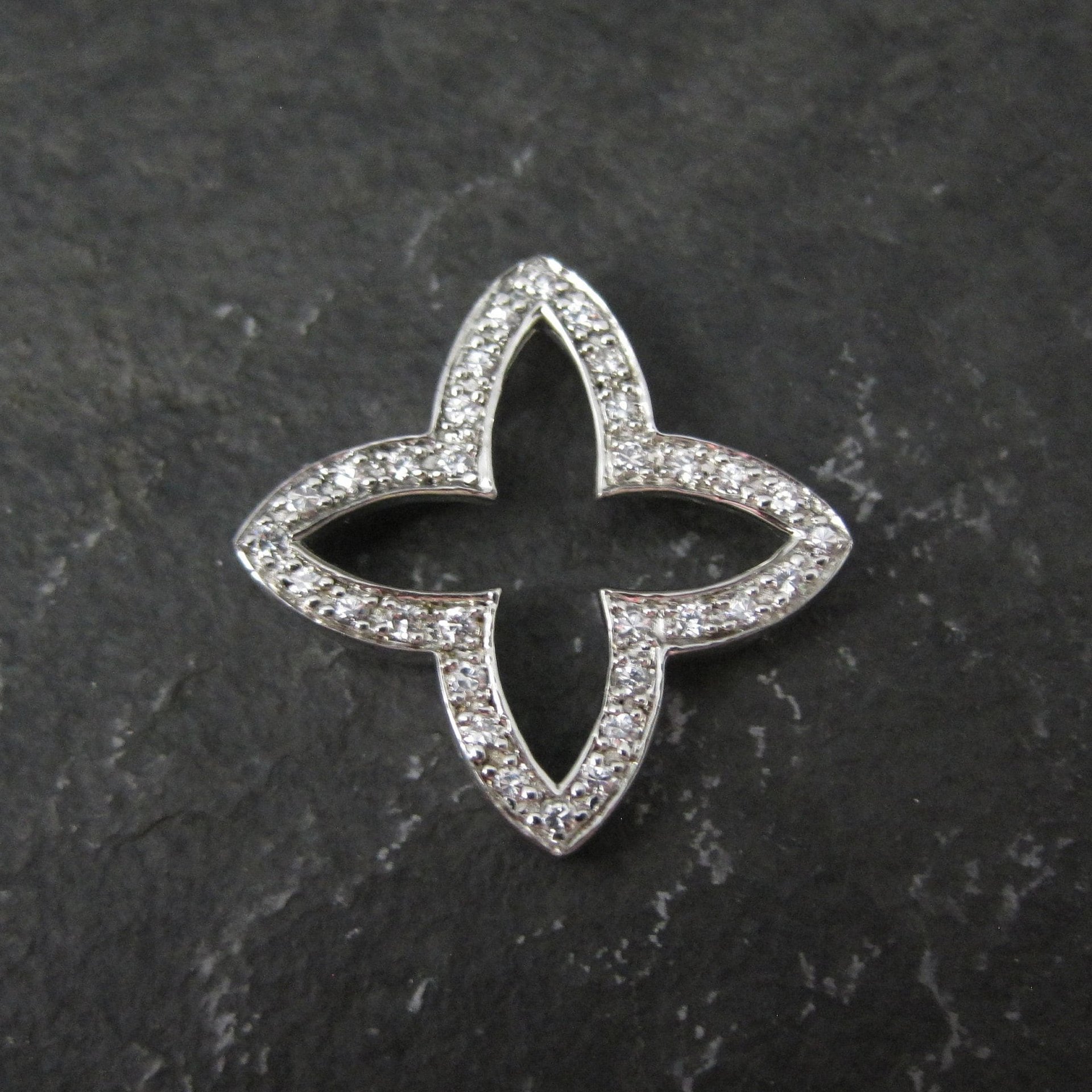 Estate Sterling Four Pointed Star Pendant