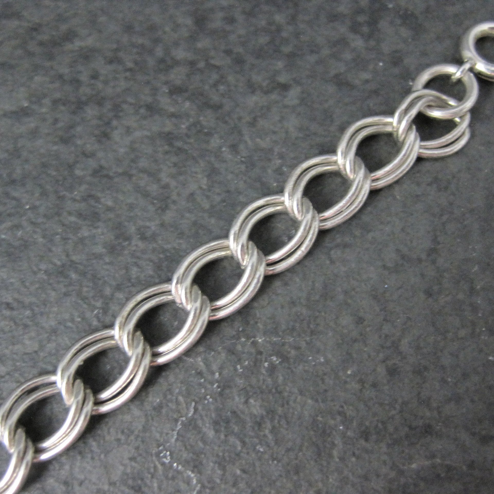 Vintage Sterling Charm Bracelet Chain 7 Inches