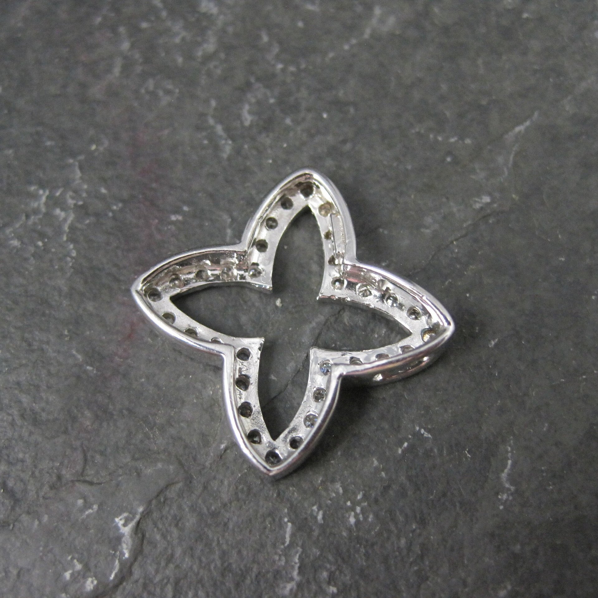 Estate Sterling Four Pointed Star Pendant