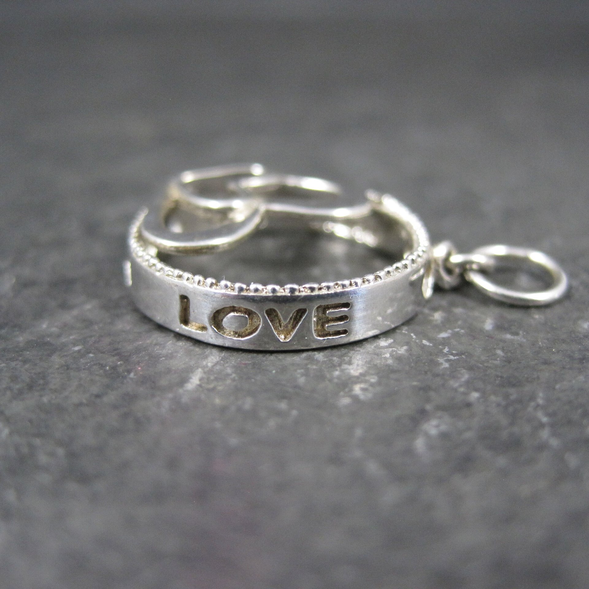 Estate Sterling Love Heart Pendant