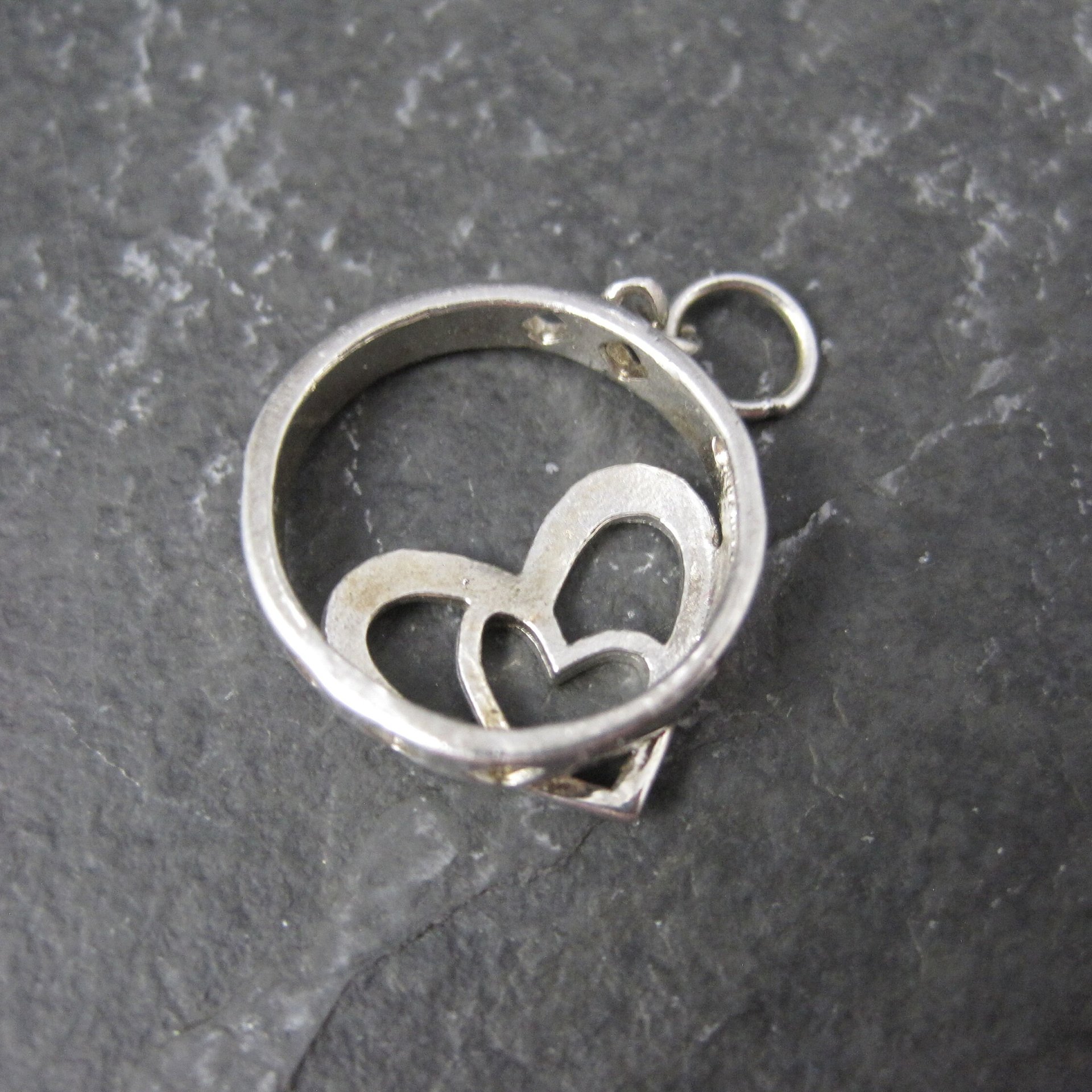 Estate Sterling Love Heart Pendant