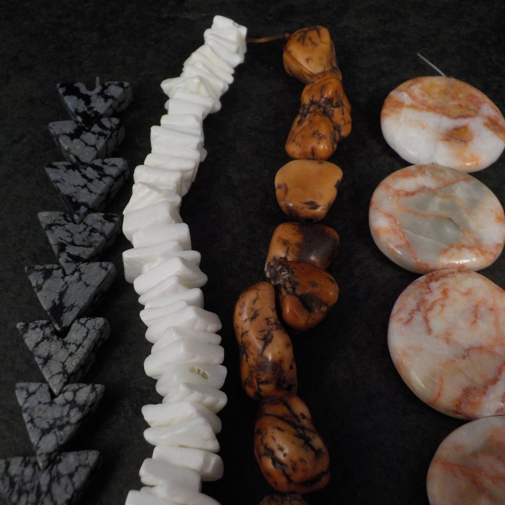 Lot of Vintage Gemstone Beads Destash