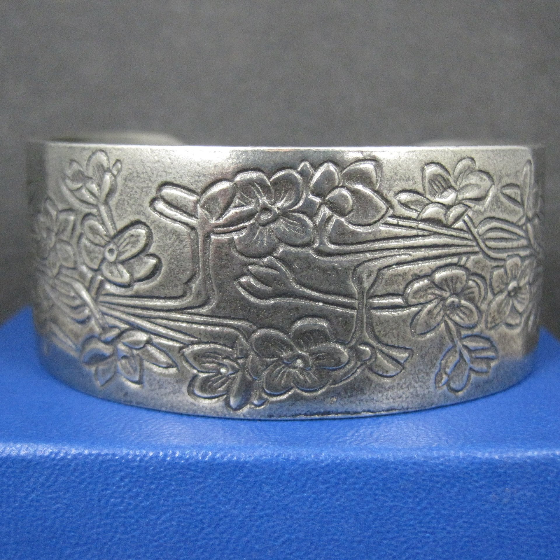 December Birthday Cuff Bracelet Salisbury Pewter 6.5 Inches