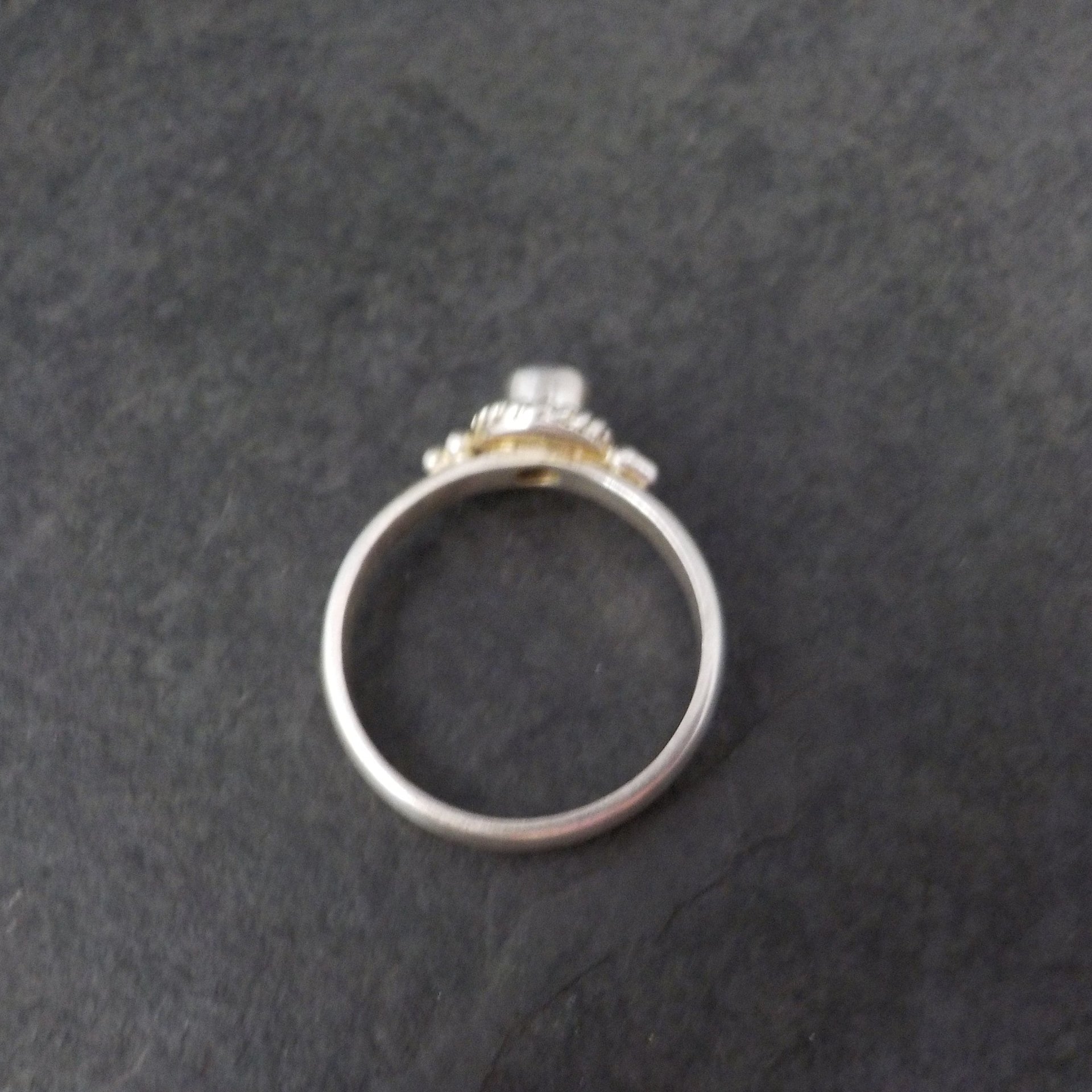 Garnet Ring Size 6.5 Estate Solitaire Sterling Silver