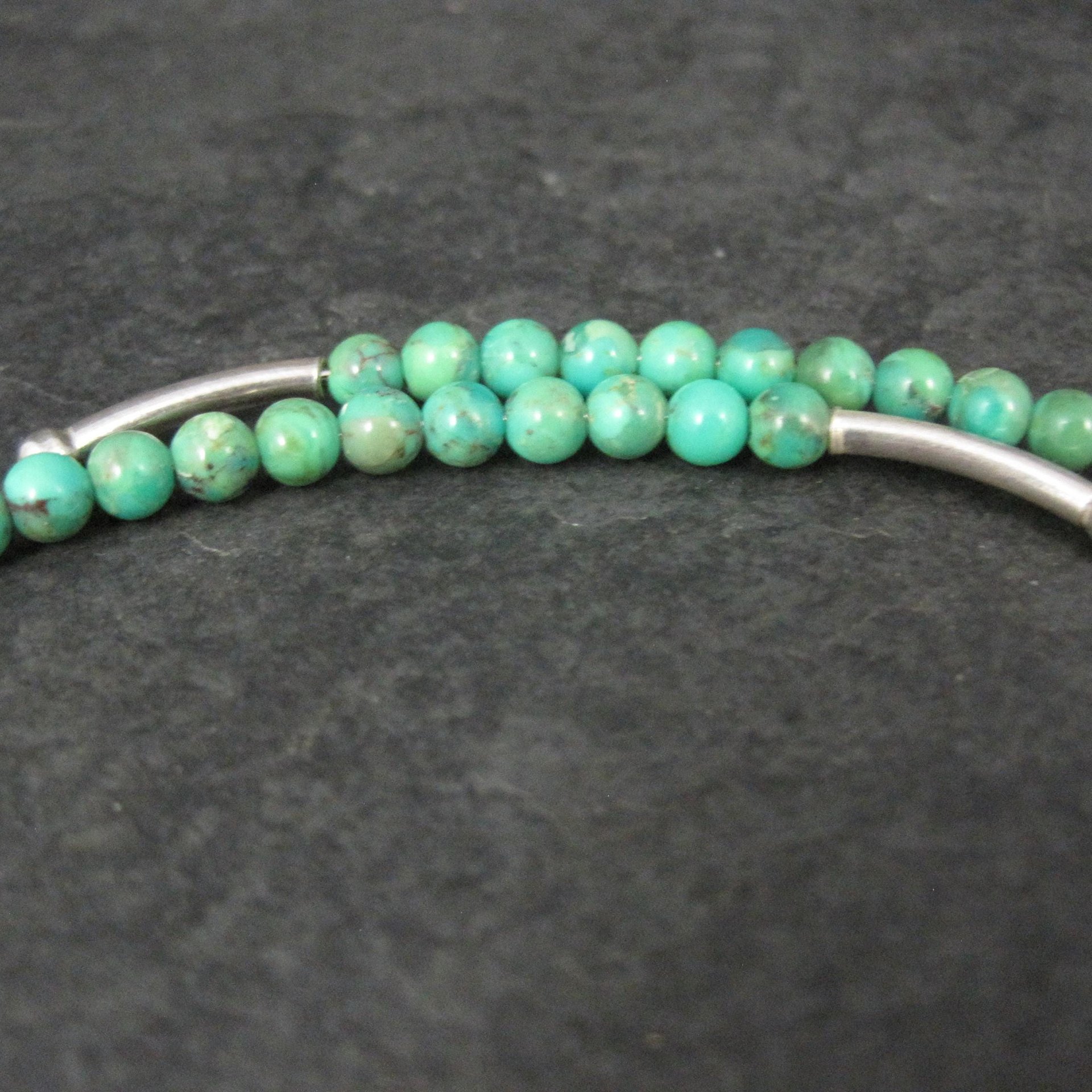 Sterling Silver Green Turquoise Wrap Around Necklace Choker Barse