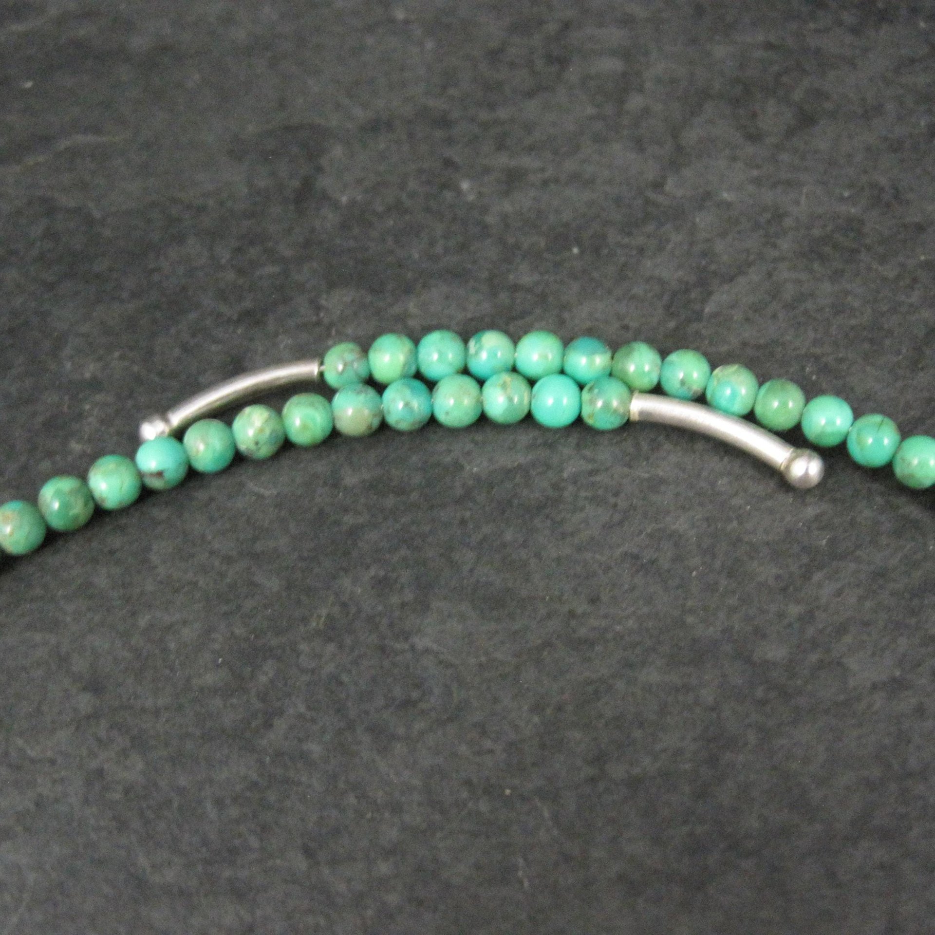 Sterling Silver Green Turquoise Wrap Around Necklace Choker Barse
