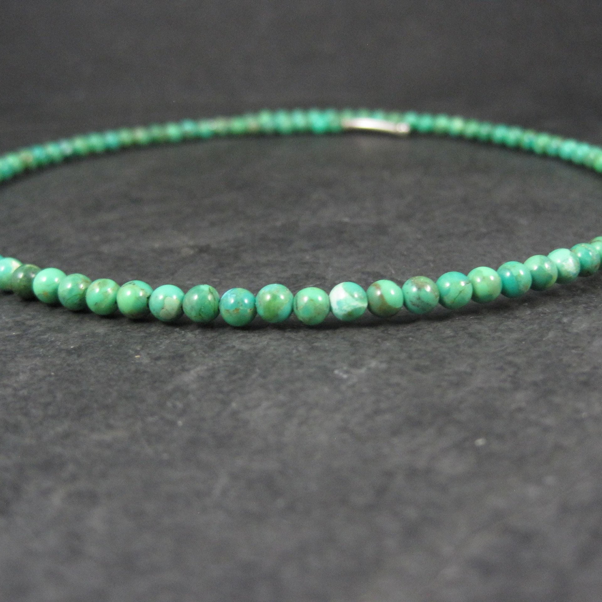 Sterling Silver Green Turquoise Wrap Around Necklace Choker Barse
