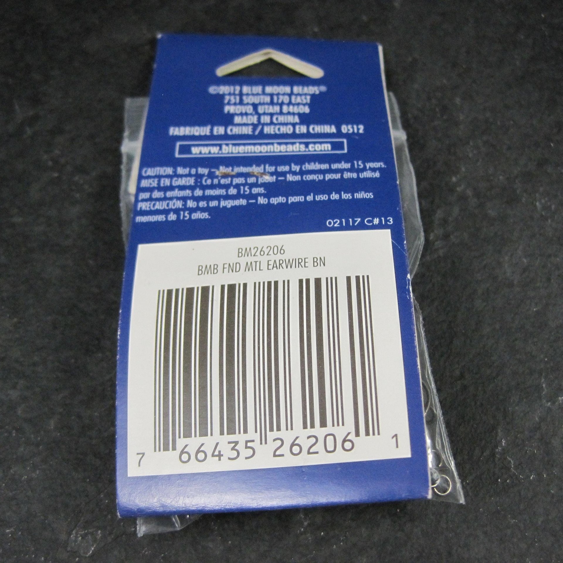 Gun Metal Earwires Blue Moon Beads 56 Pieces 28 Pair Ear Wires