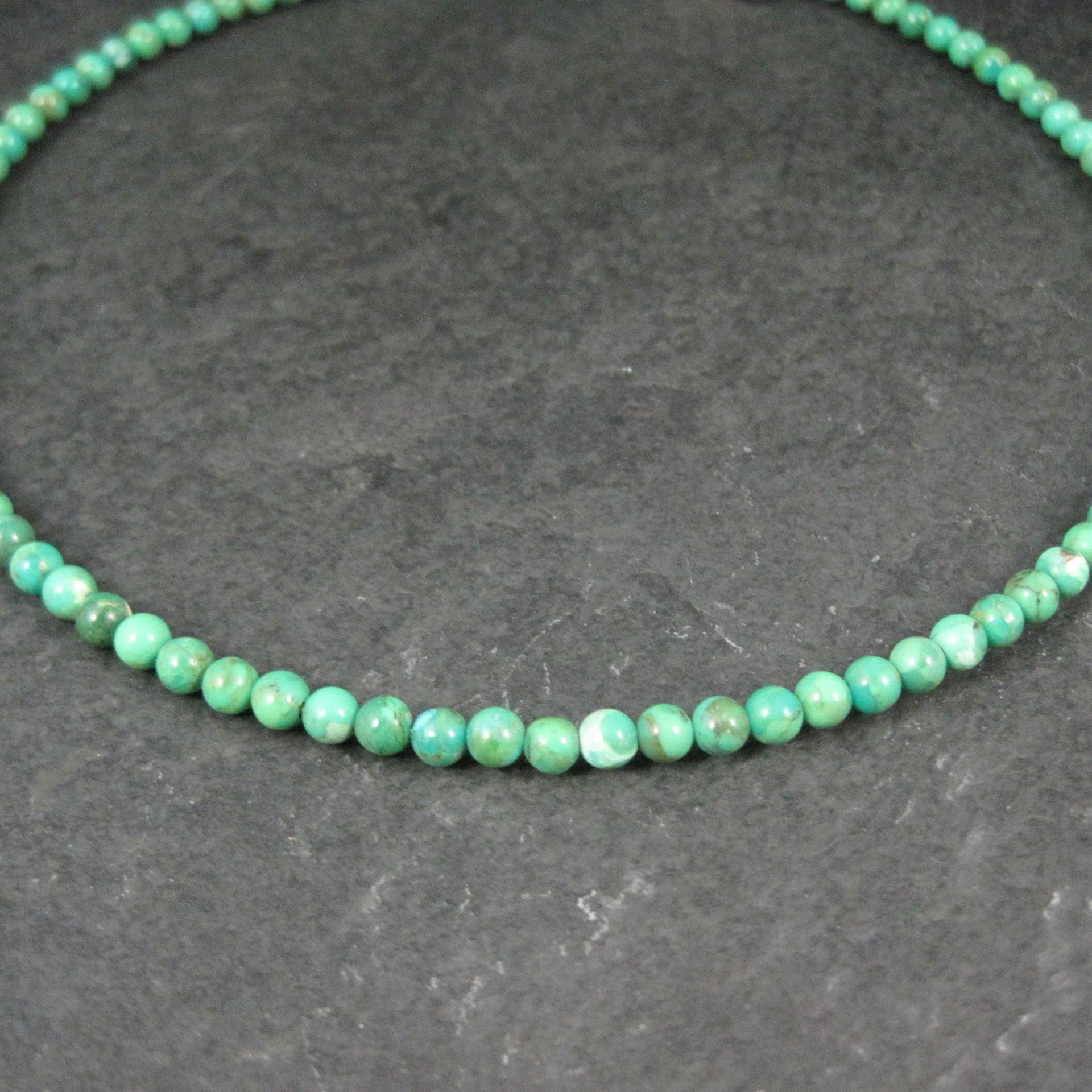 Sterling Silver Green Turquoise Wrap Around Necklace Choker Barse