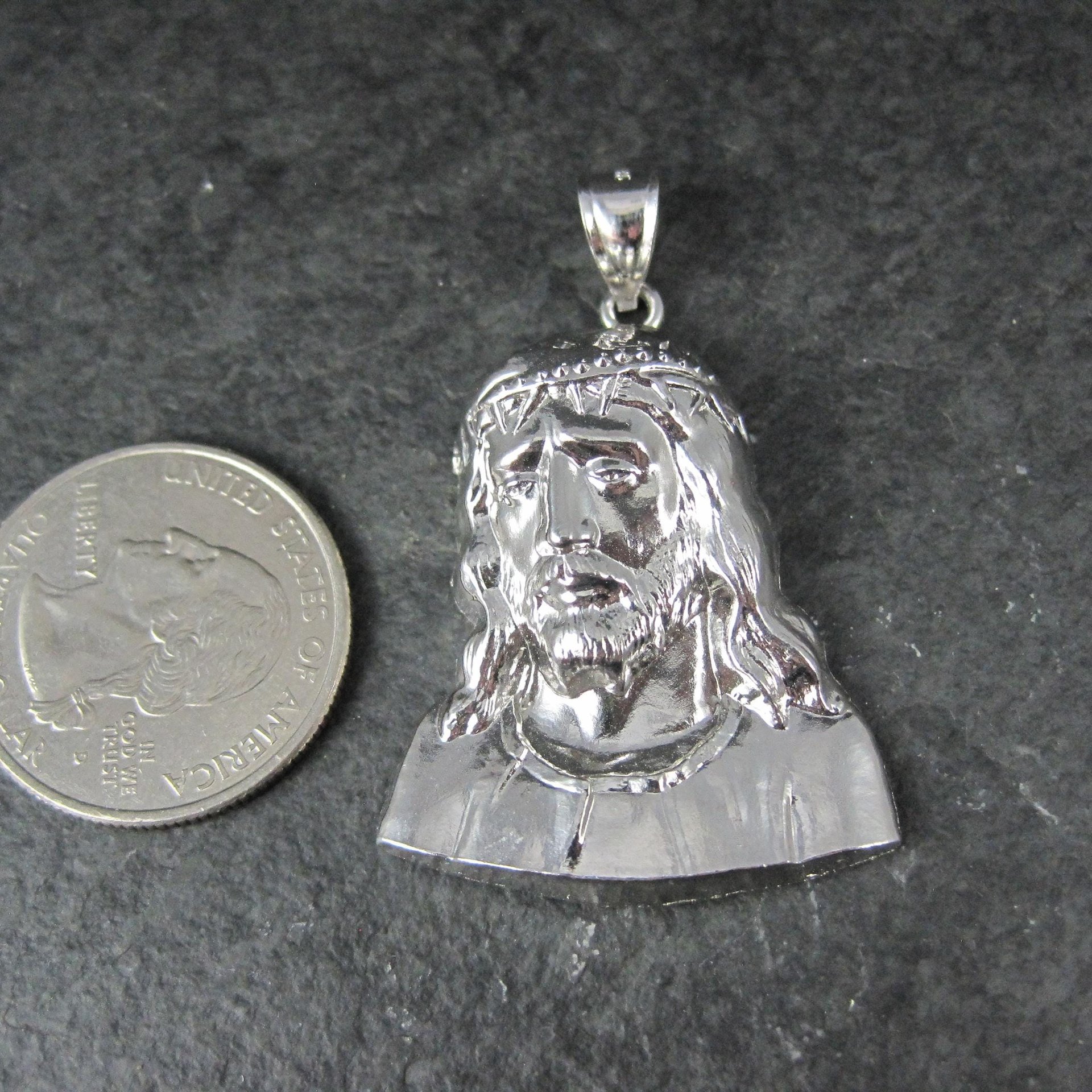 Vintage Sterling Jesus Pendant