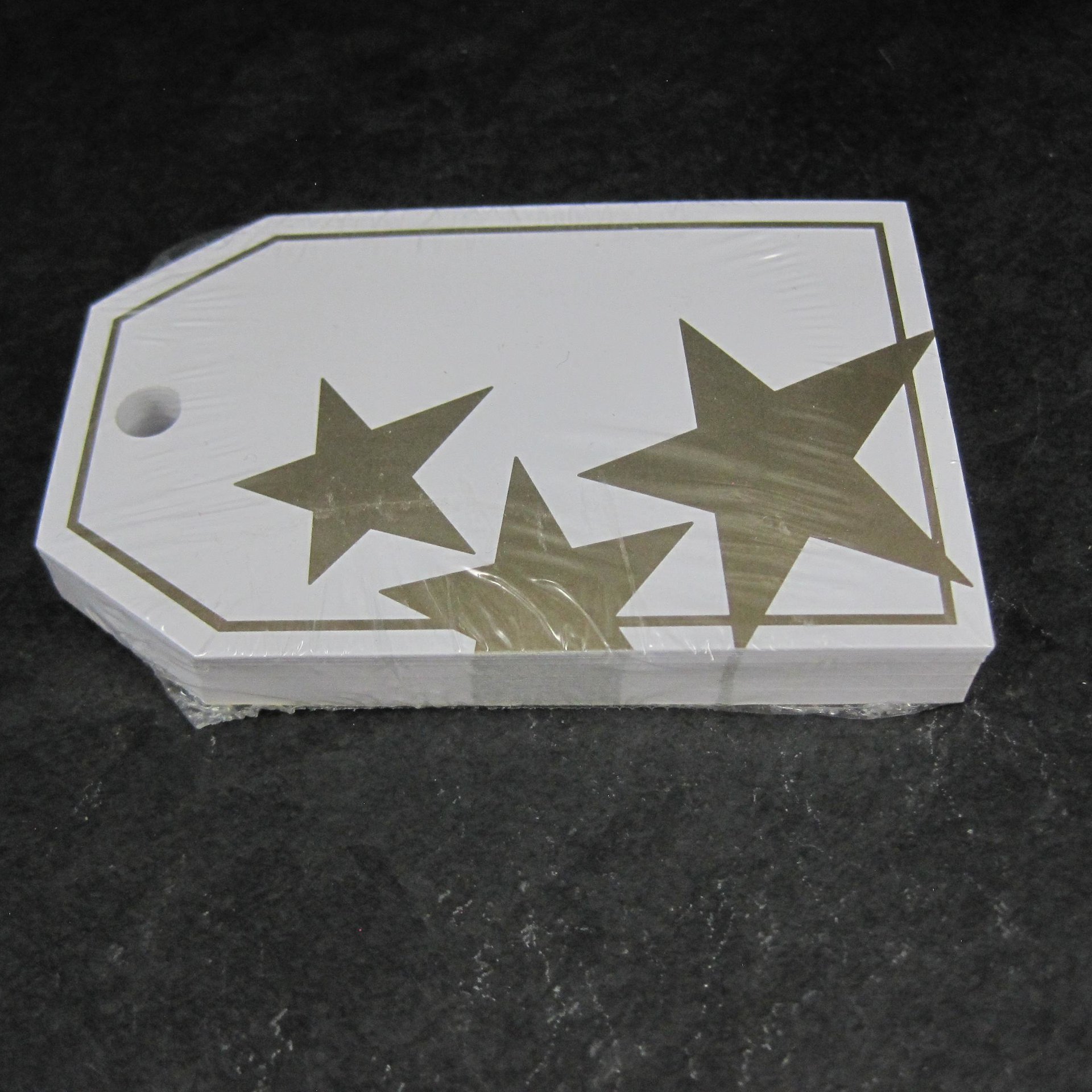 Gold Stars Glossy Gift Tags 2-1/4x3-1/2" Package of 50