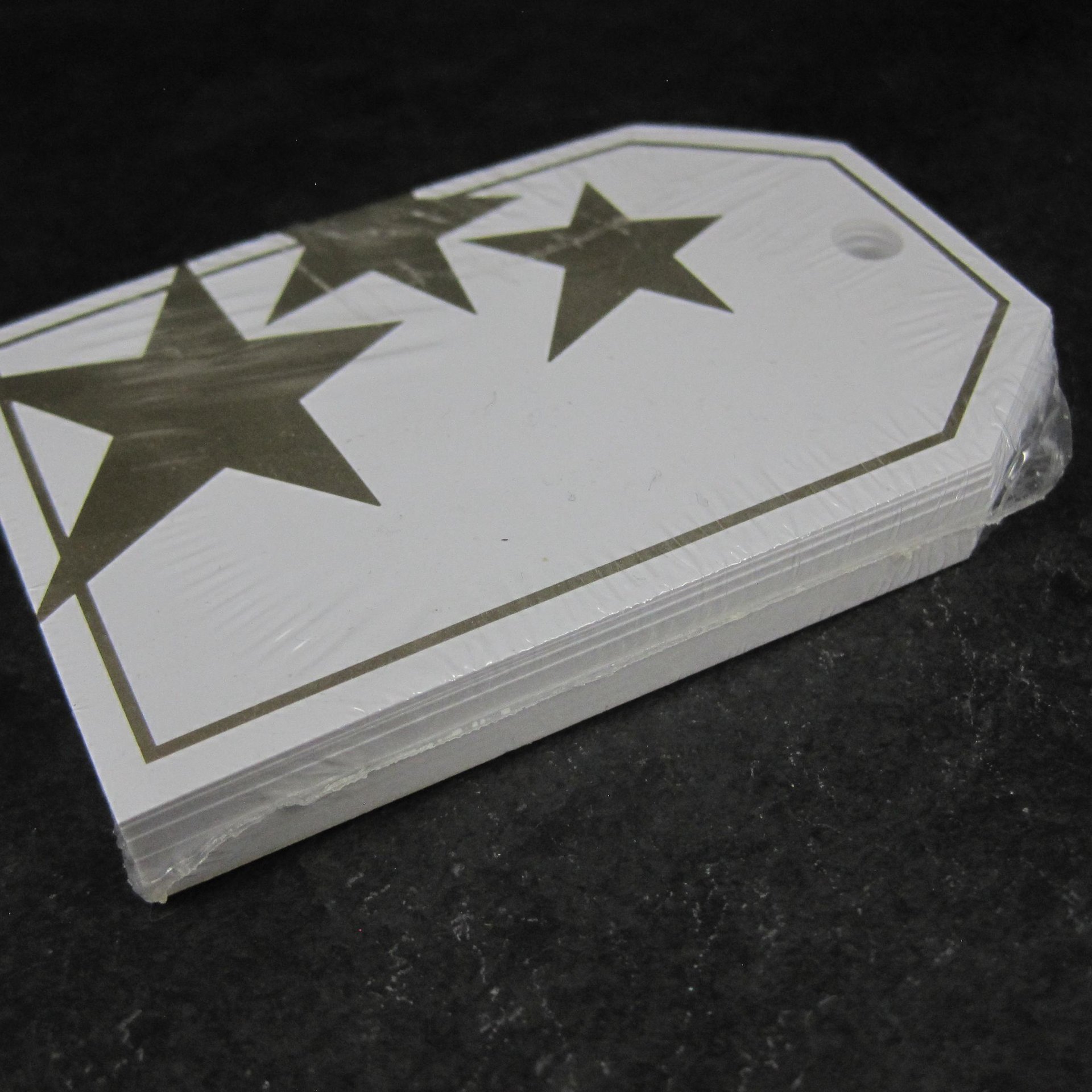 Gold Stars Glossy Gift Tags 2-1/4x3-1/2" Package of 50