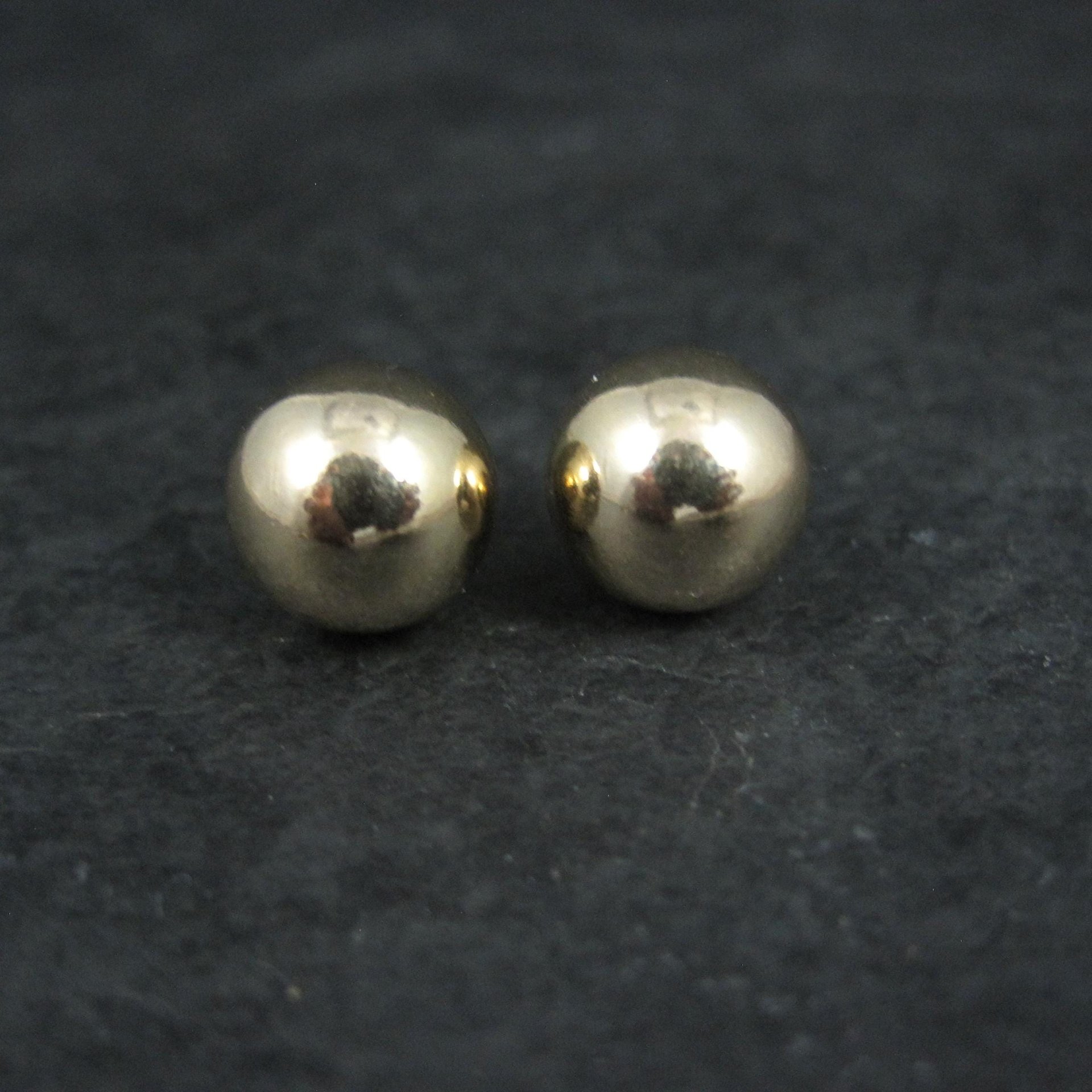 10mm Gold Ball Stud Earrings 14K Gold Filled New Old Stock