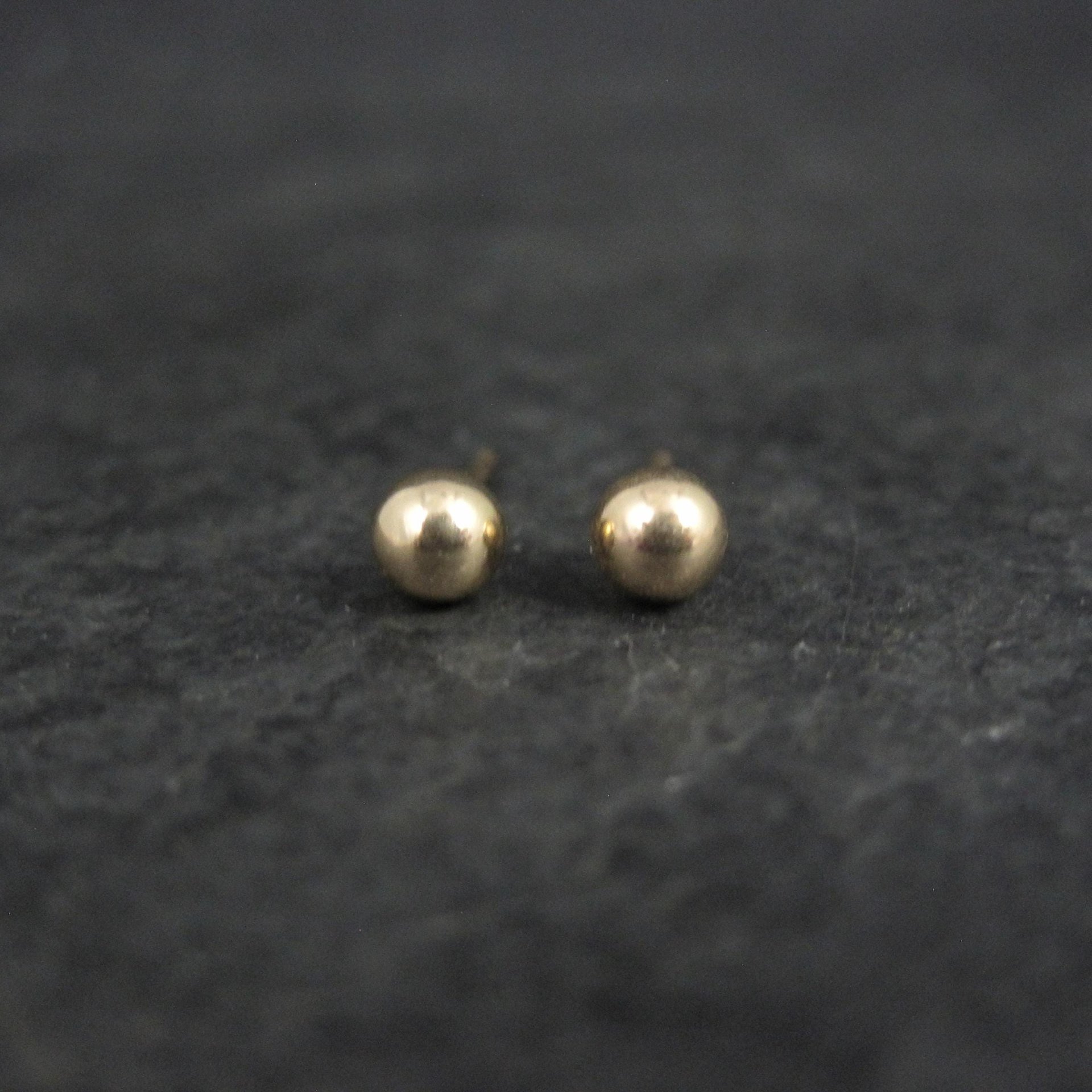 4mm Gold Ball Stud Earrings 14K Gold Filled New Old Stock