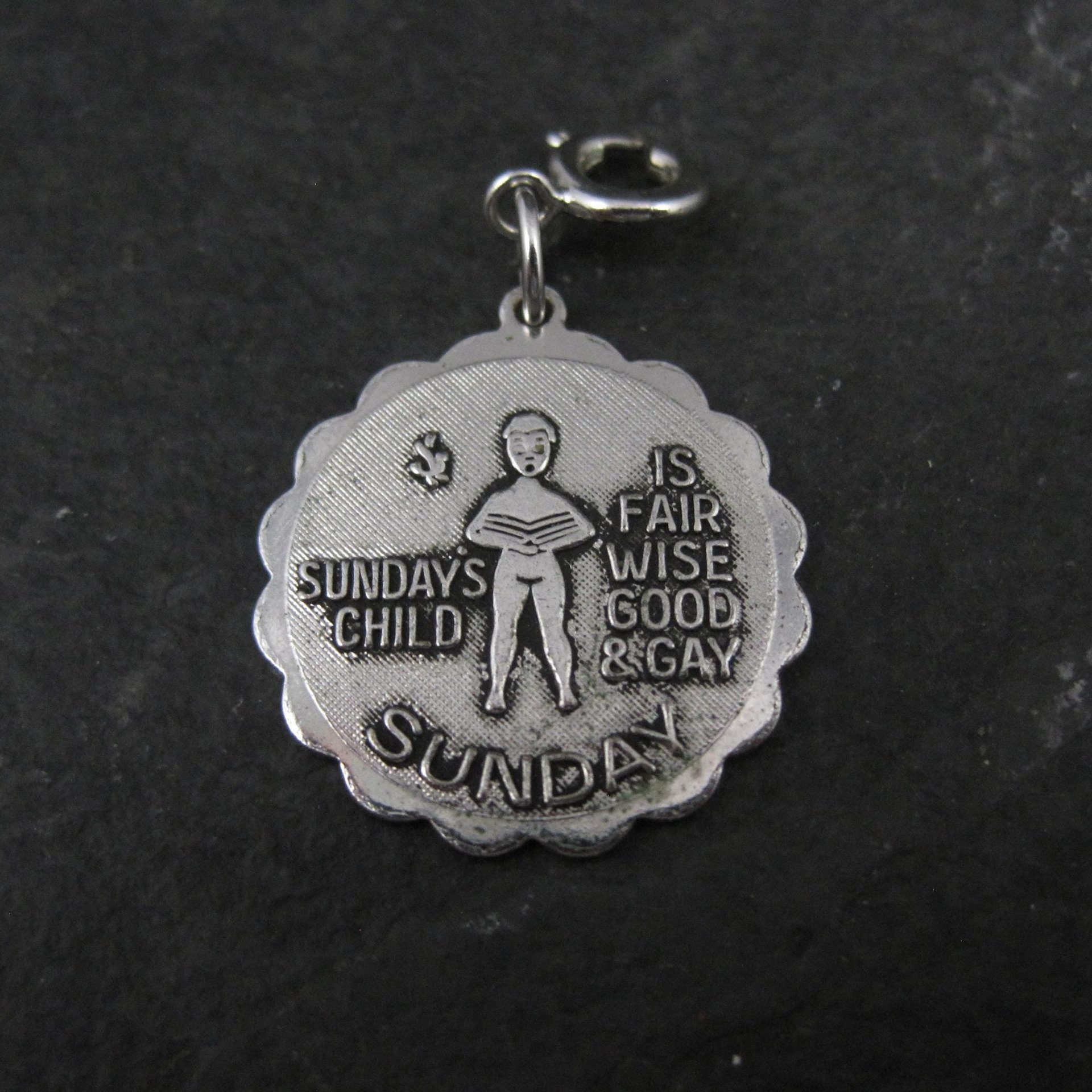 1976 Sundays Child Charm Sarah Coventry