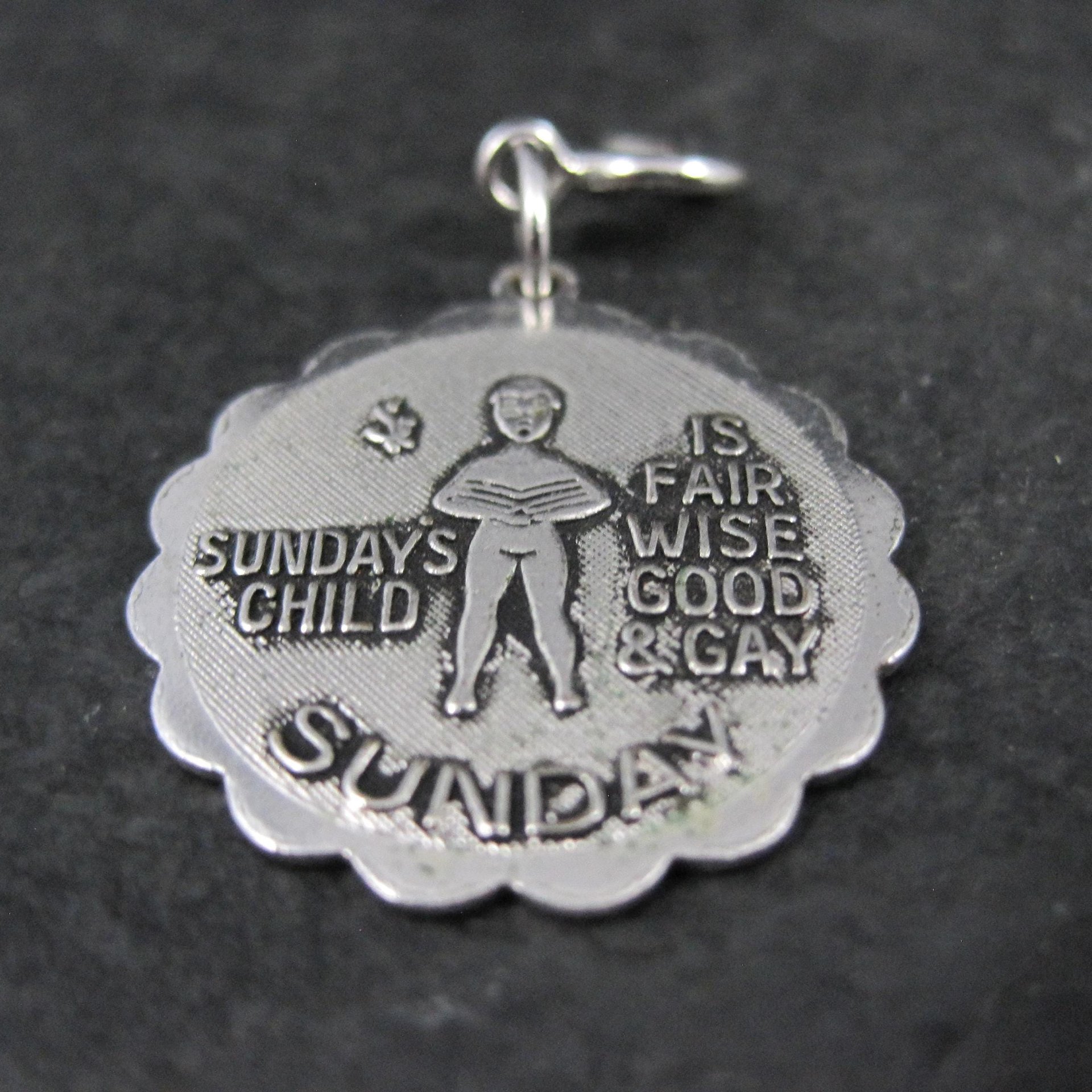 1976 Sundays Child Charm Sarah Coventry