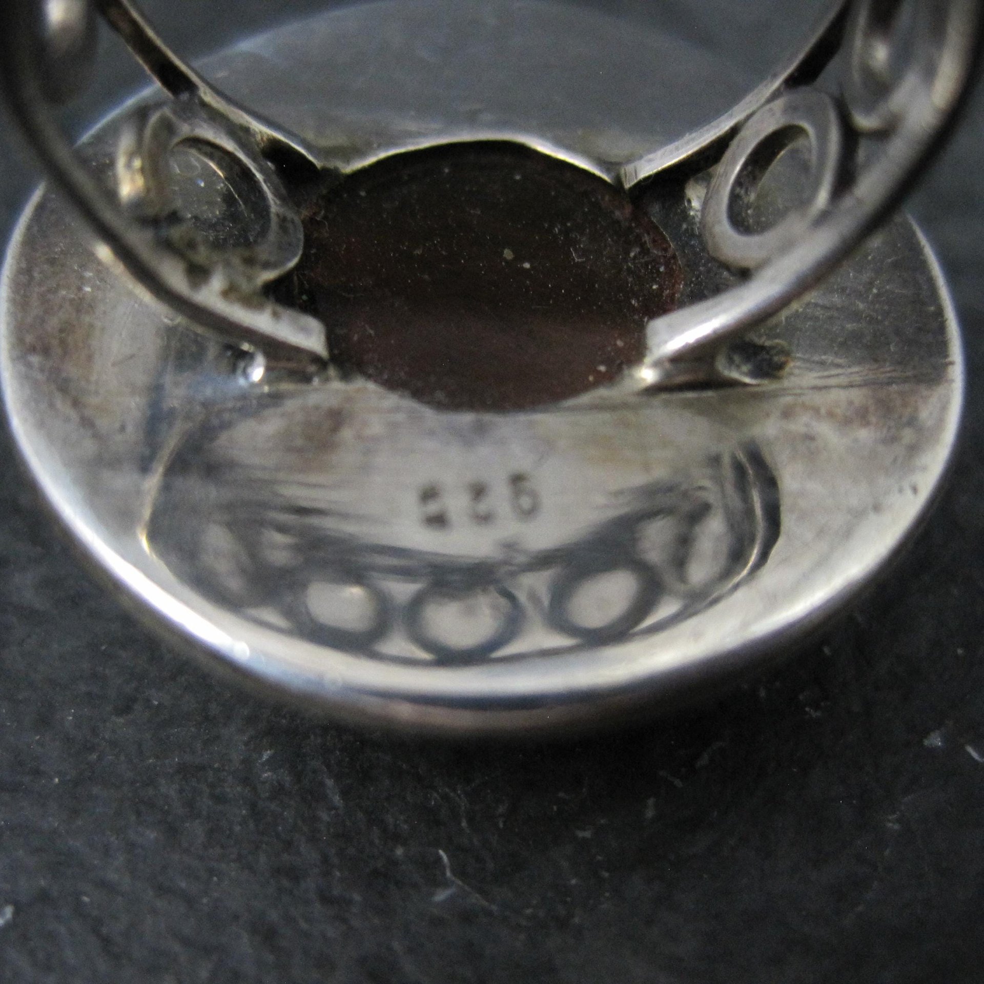 Large Vintage Rutilated Quartz Ring Sterling Size 8