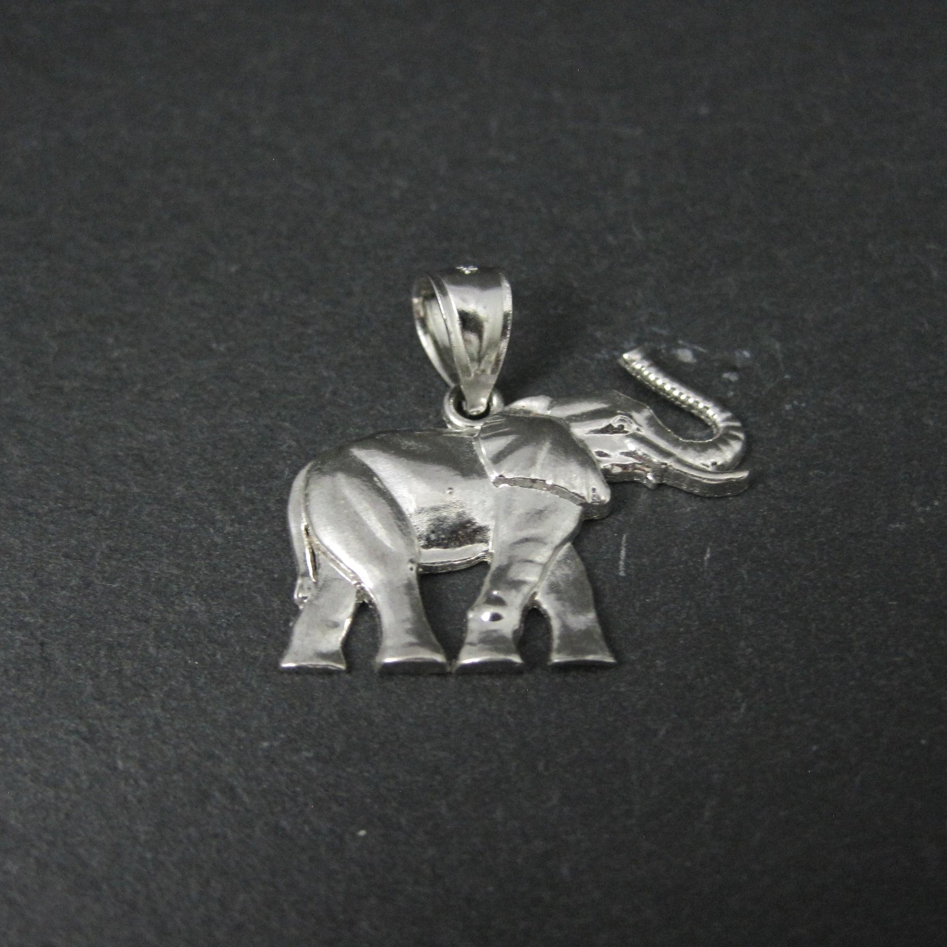 Estate Sterling Silver Elephant Pendant Laser Cut