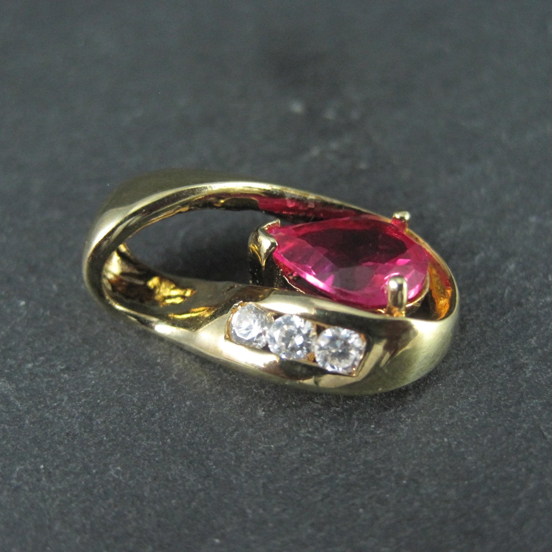 Vermeil Sterling Synthetic Ruby Pendant
