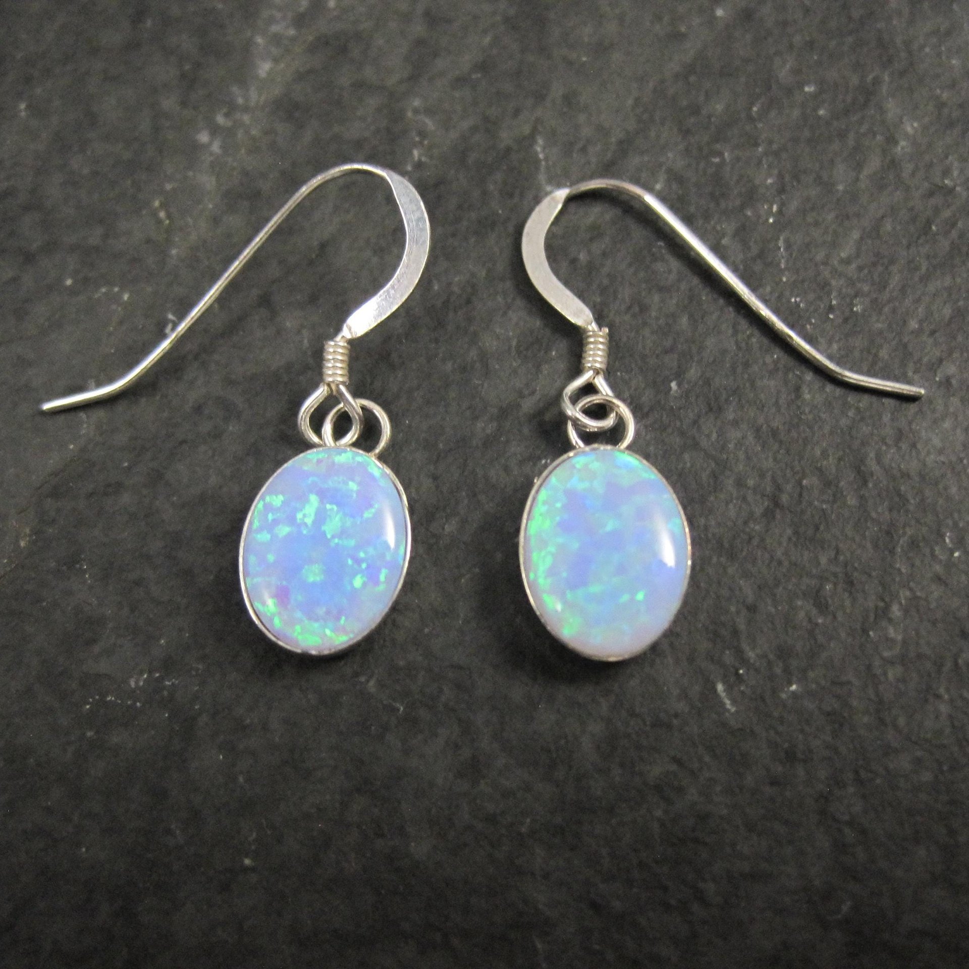 Southwestern Sterling Opal Earrings