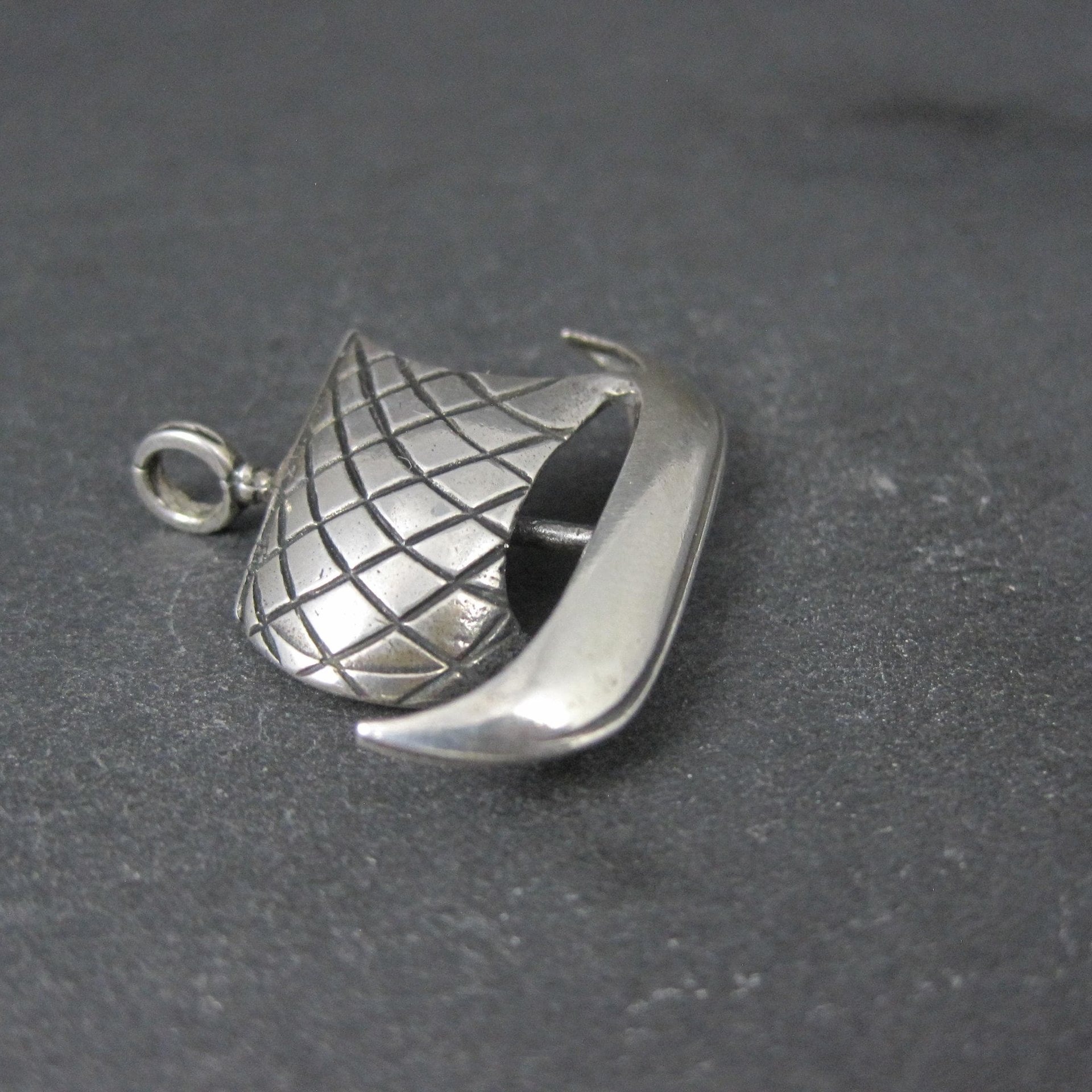 Vintage Sterling Silver Viking Ship Pendant