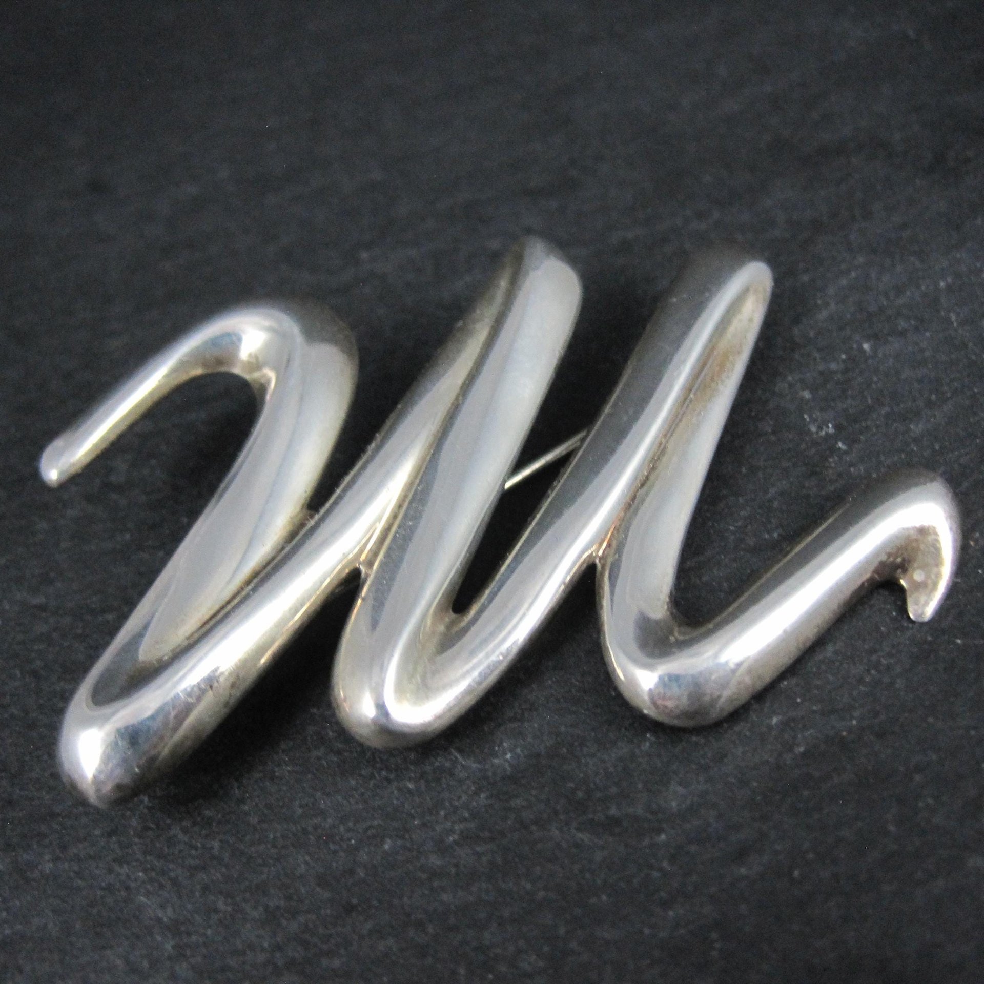 Sterling Silver Squiggle Brooch