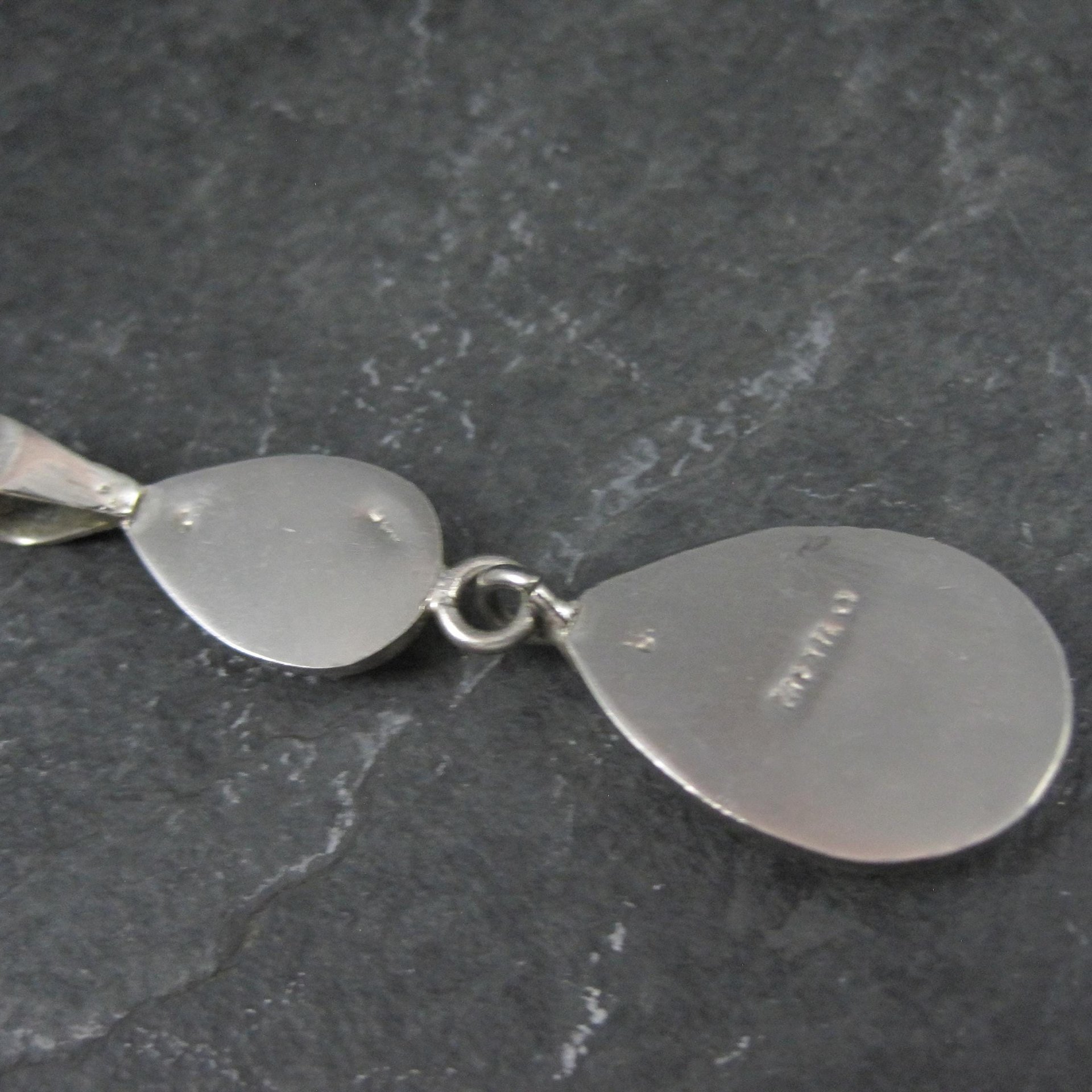 Long Mexican Sterling Howlite Pendant Vintage