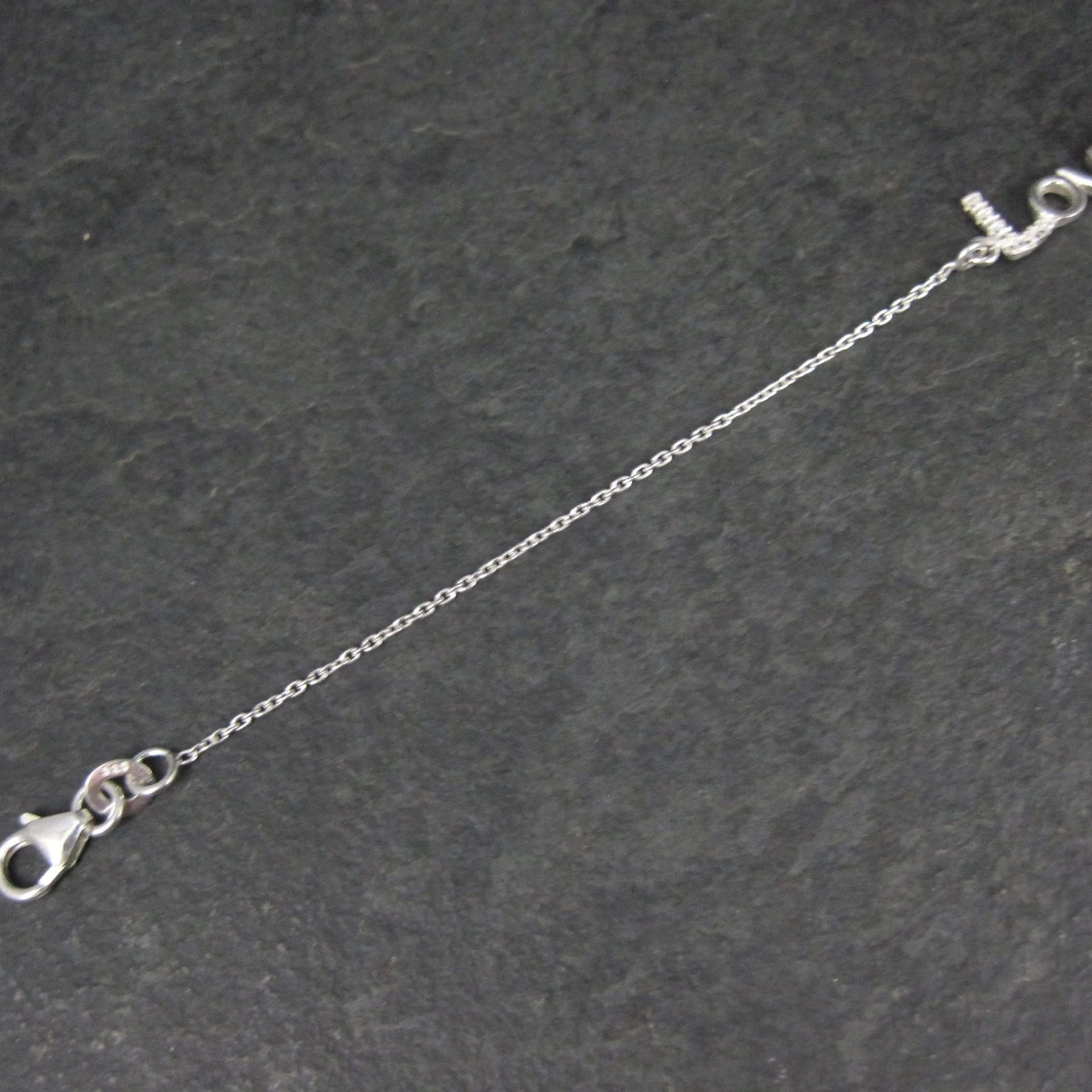 Sterling Silver Love Bracelet Dainty 7-8 Inches Estate Jewelry