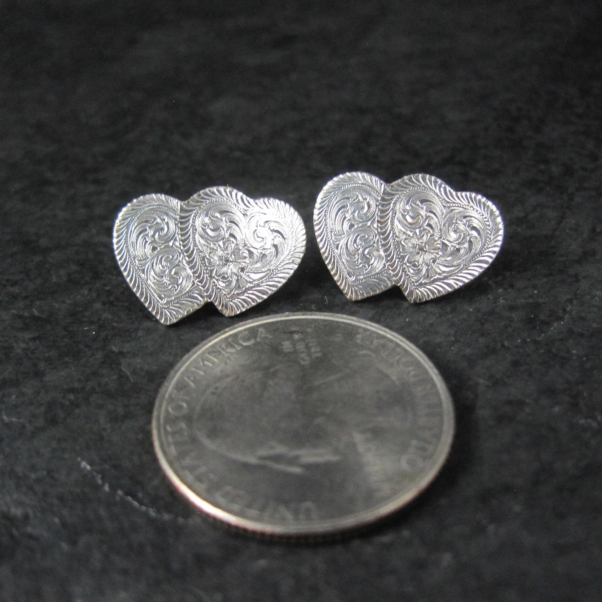 Western Heart Earrings Montana Silversmiths