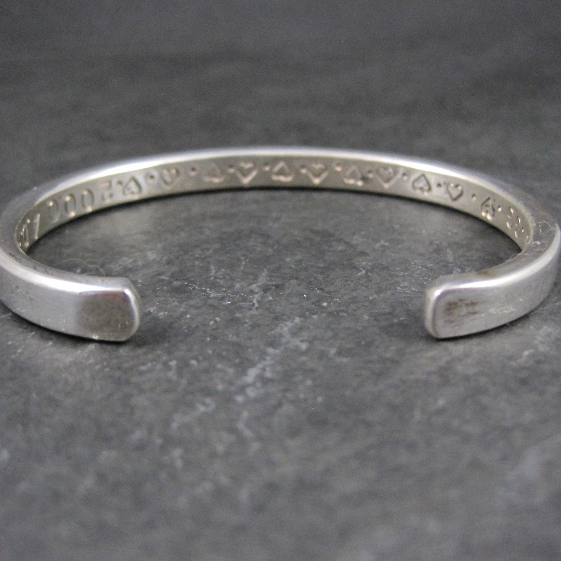 Simple Heavy Sterling Silver Cuff Bracelet 6" Southwestern Silver