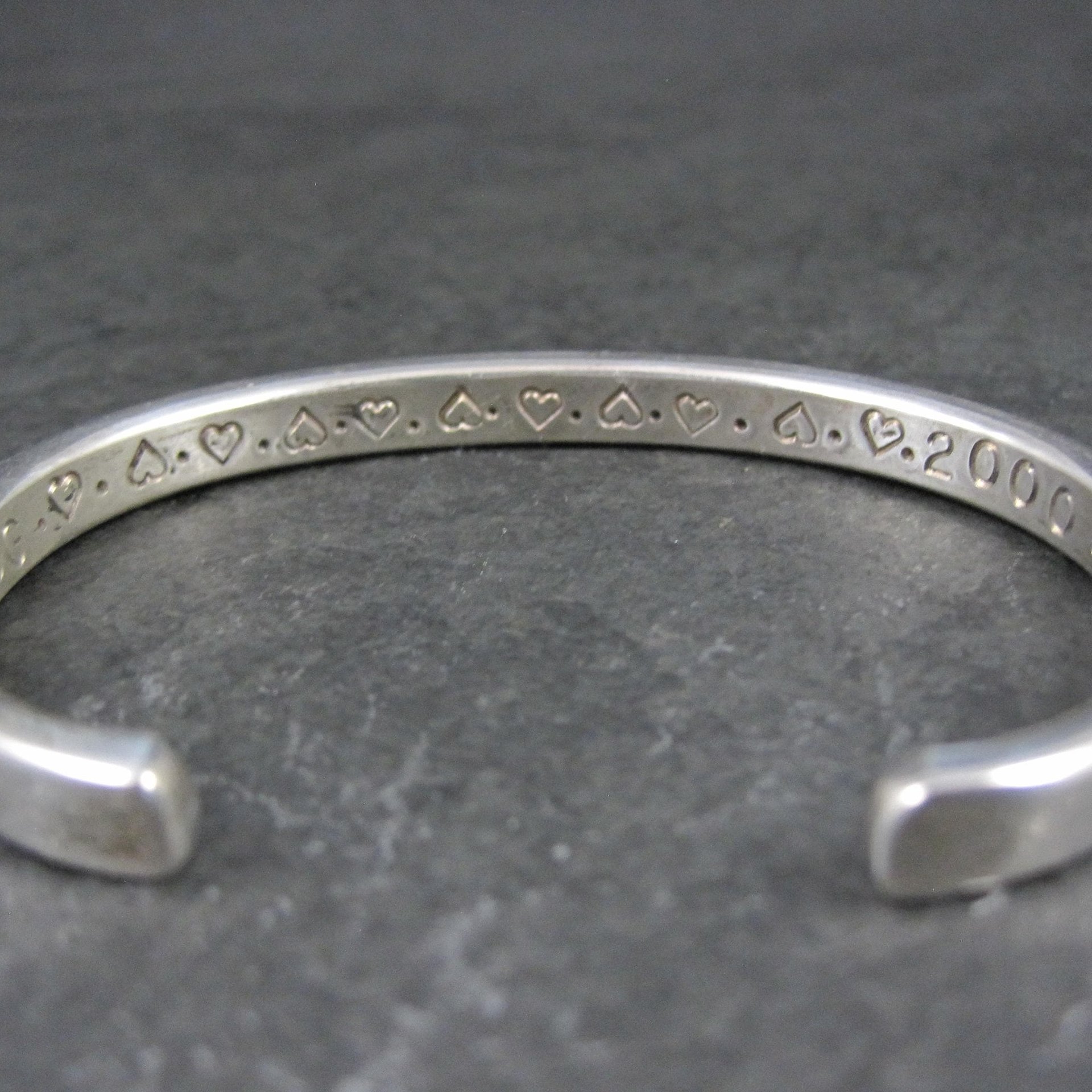 Simple Heavy Sterling Silver Cuff Bracelet 6" Southwestern Silver
