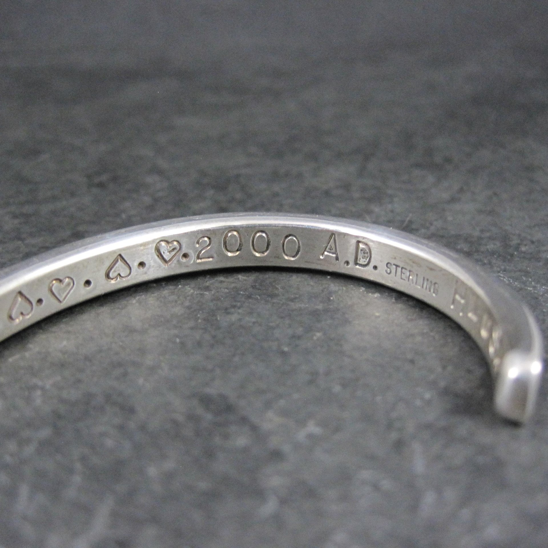Simple Heavy Sterling Silver Cuff Bracelet 6" Southwestern Silver