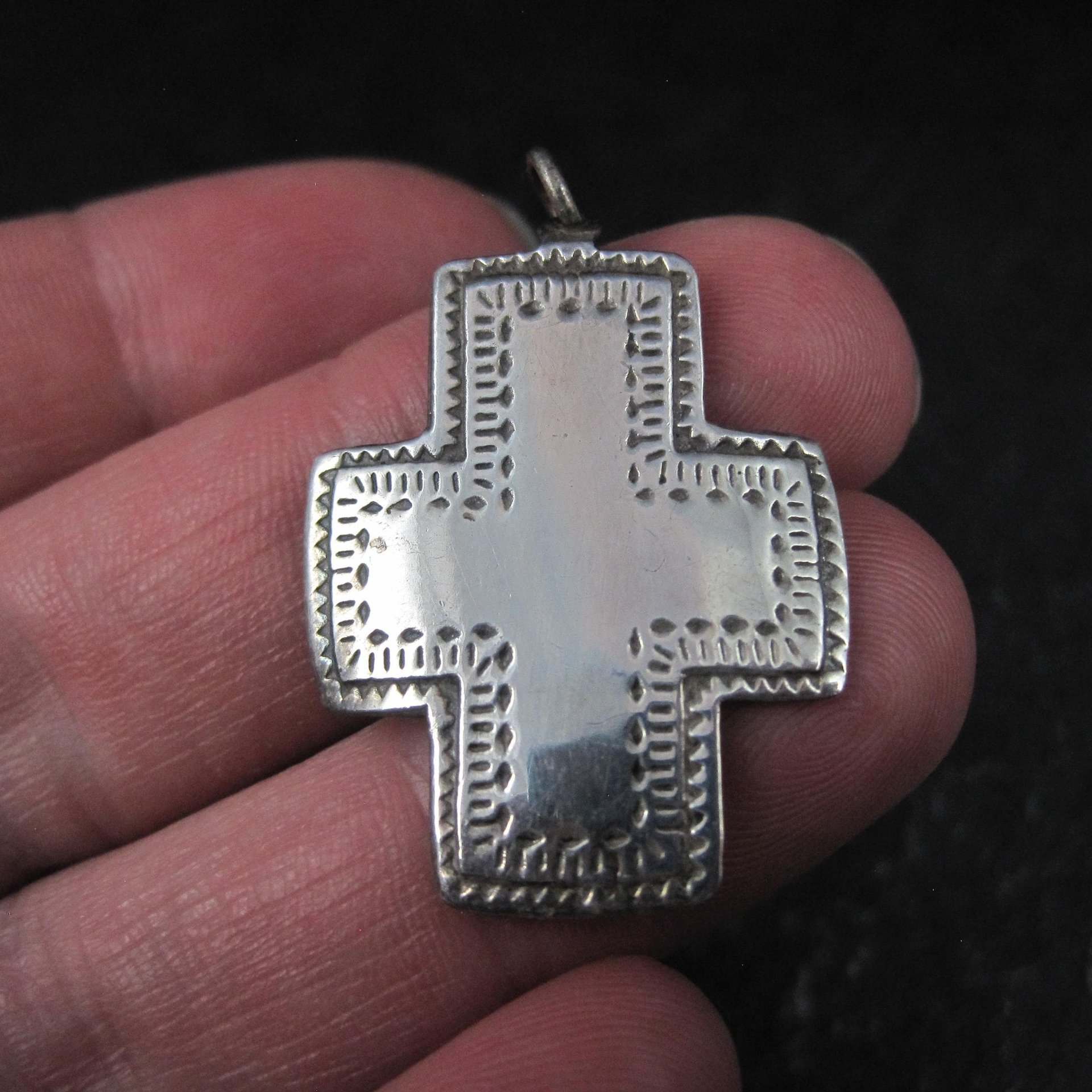 Vintage Sterling Silver Cross Pendant