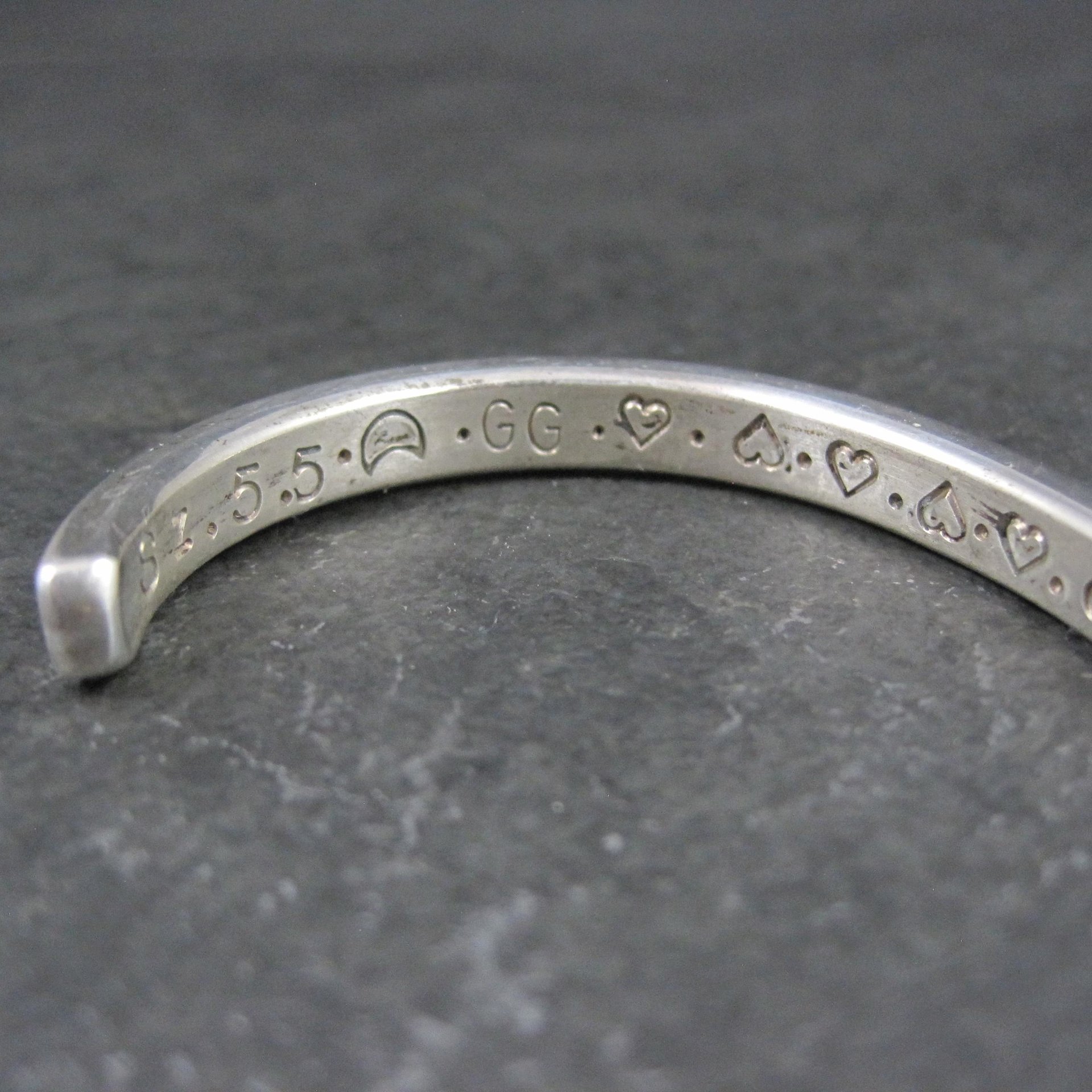 Simple Heavy Sterling Silver Cuff Bracelet 6" Southwestern Silver
