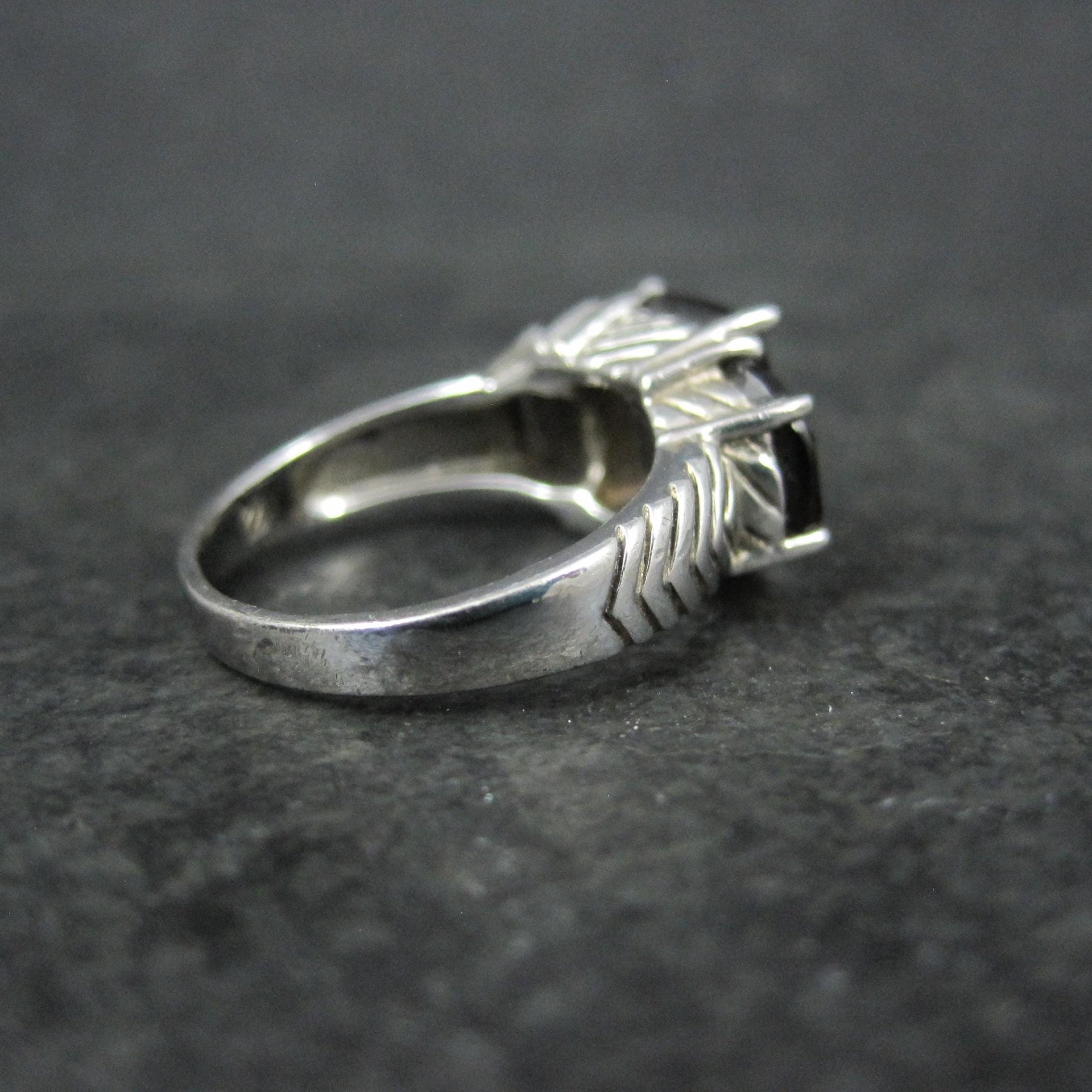 Sterling Silver Smoky Quartz Ring Size 7