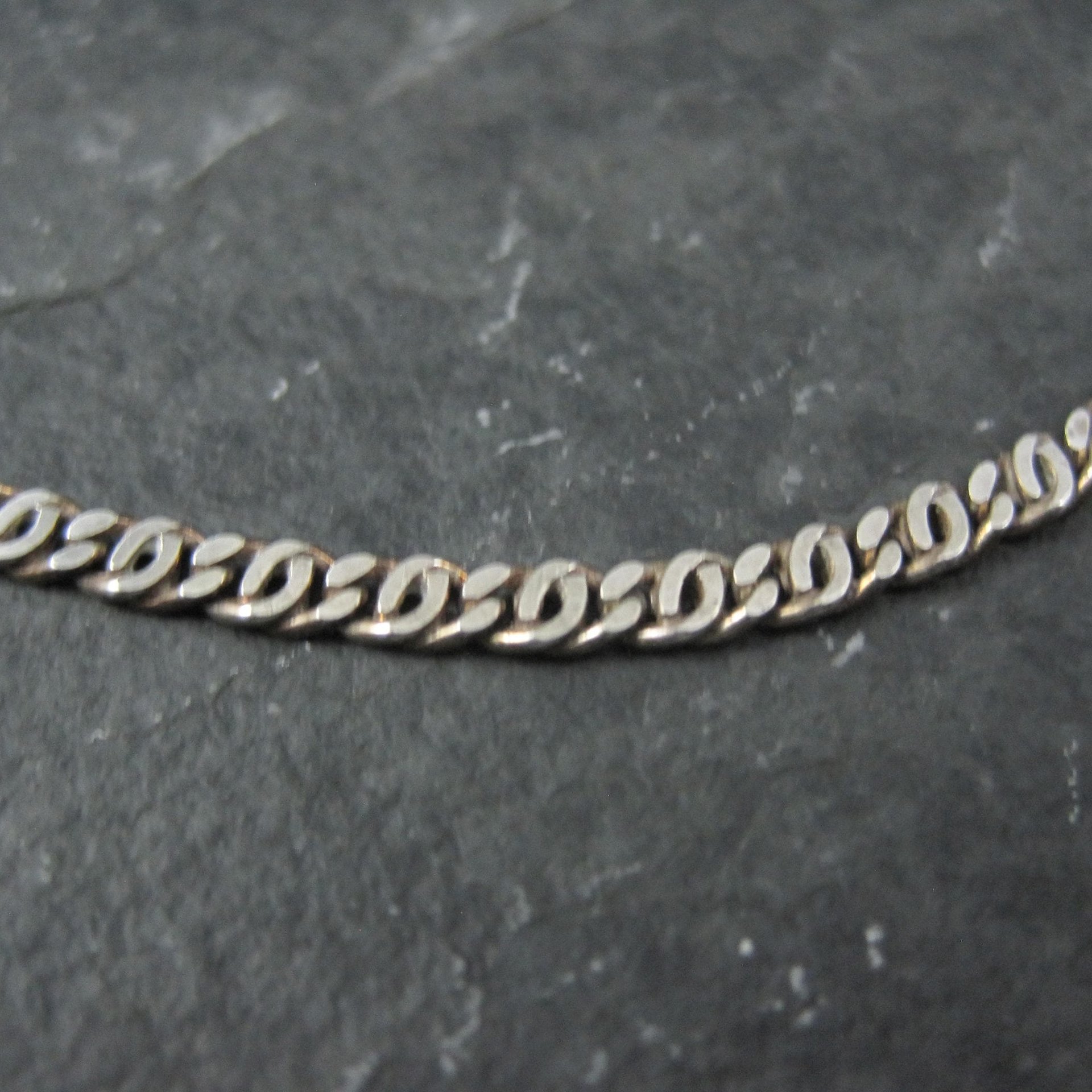 Dainty Sterling Chain Bracelet Italian Silver 7 Inches